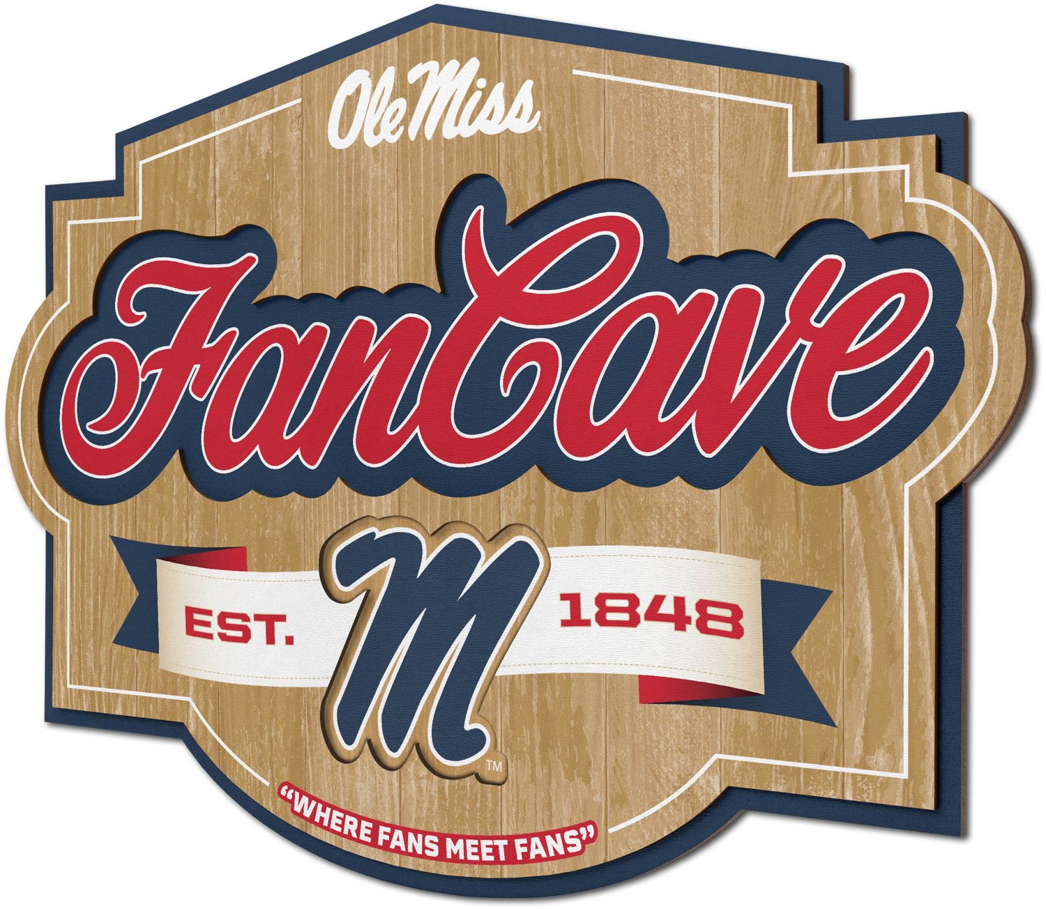 YouTheFan University of Mississippi Fan Cave Sign