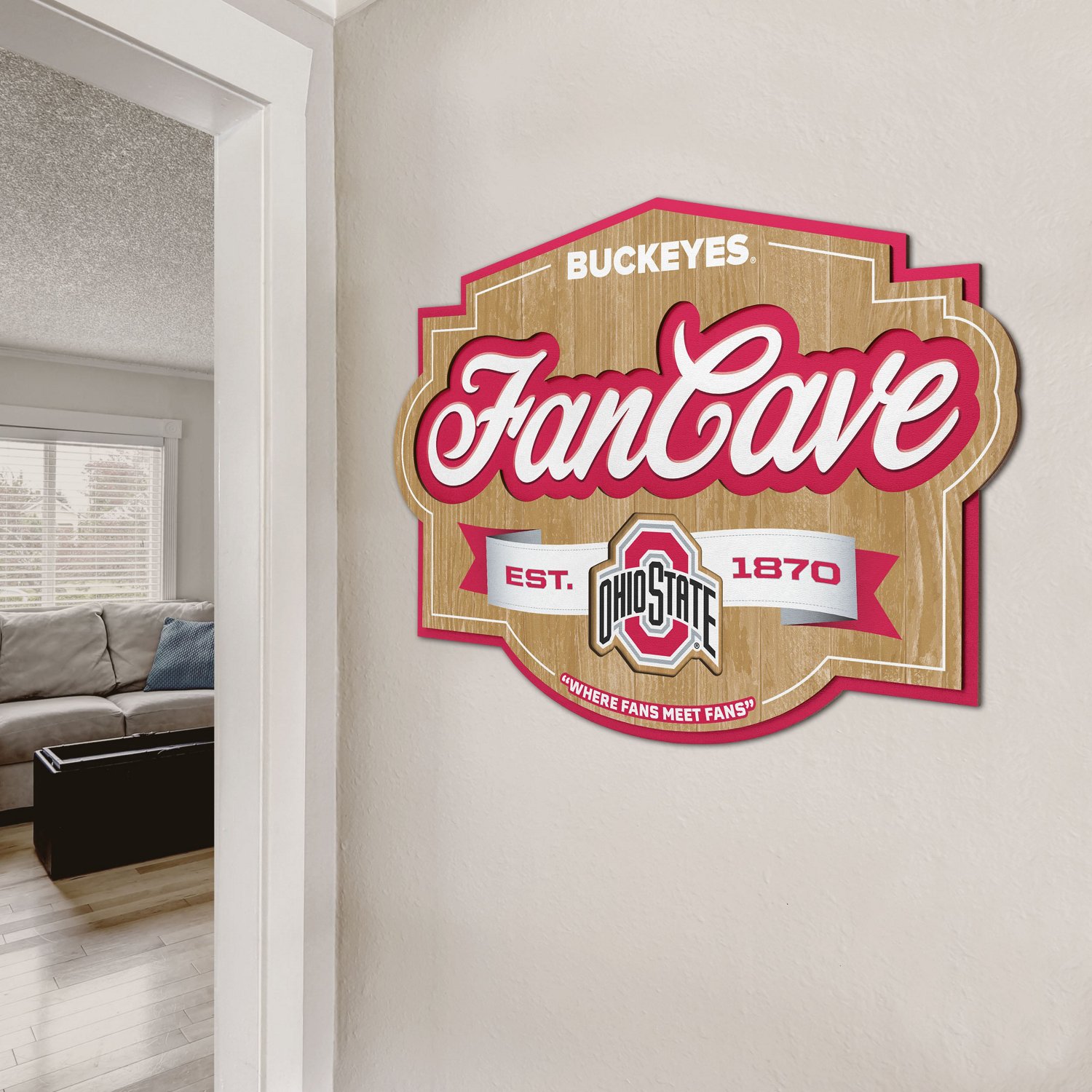 YouTheFan Ohio State University Fan Cave Sign  - view number 5