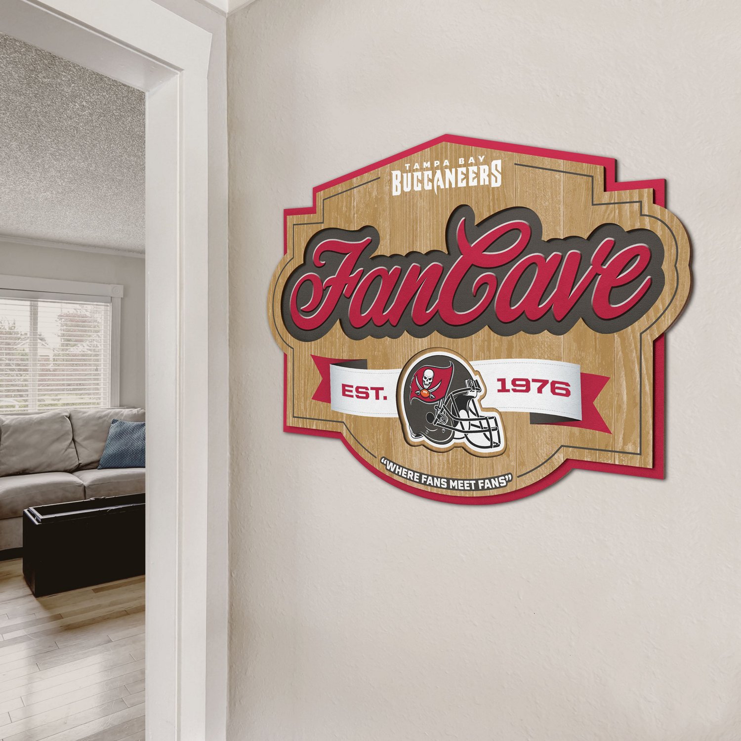 YouTheFan Tampa Bay Buccaneers Fan Cave Sign                                                                                     - view number 5