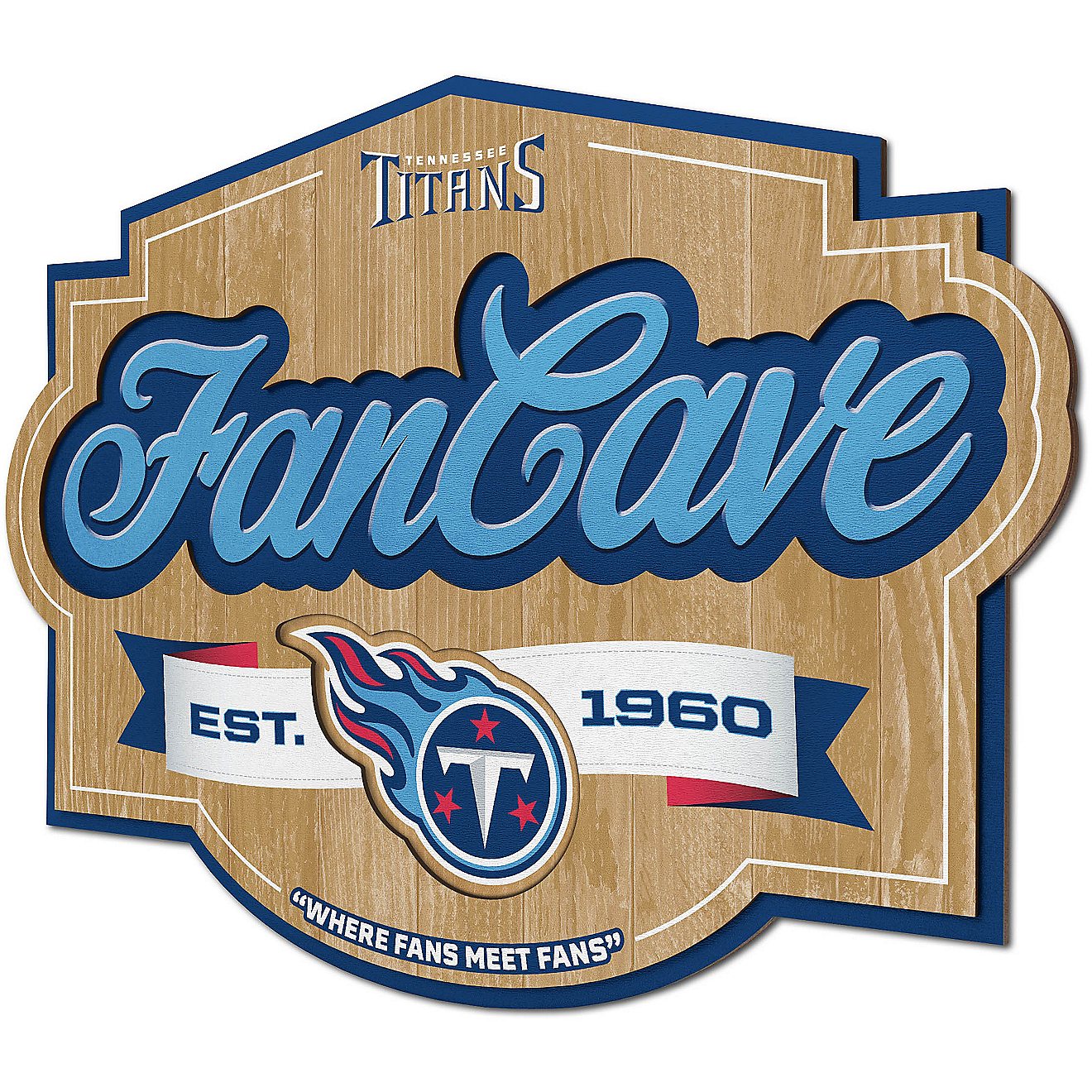 YouTheFan Tennessee Titans Fan Cave Sign                                                                                         - view number 1