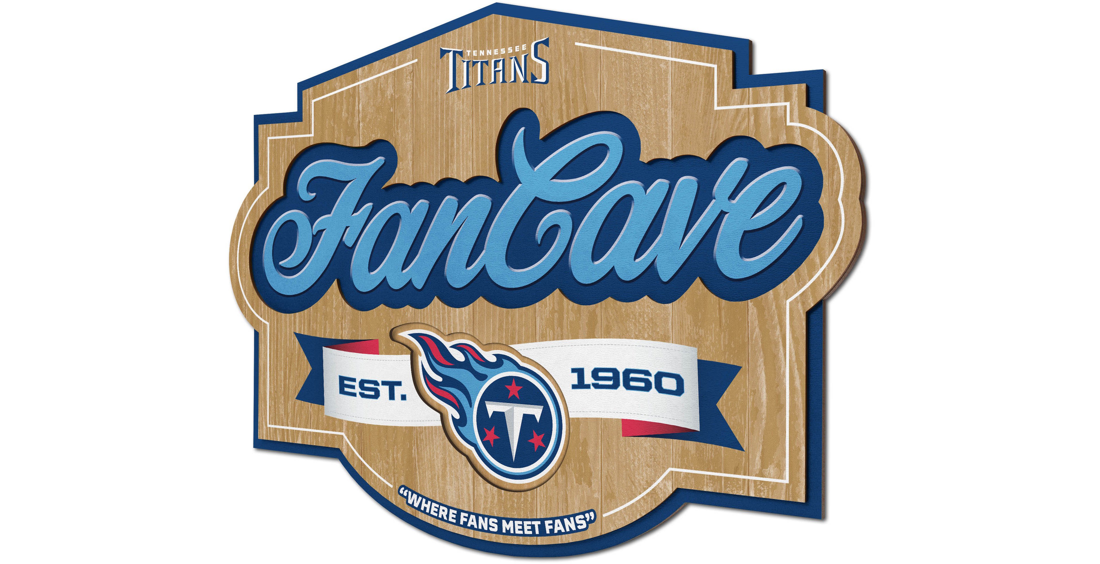 YouTheFan Tennessee Titans Fan Cave Sign