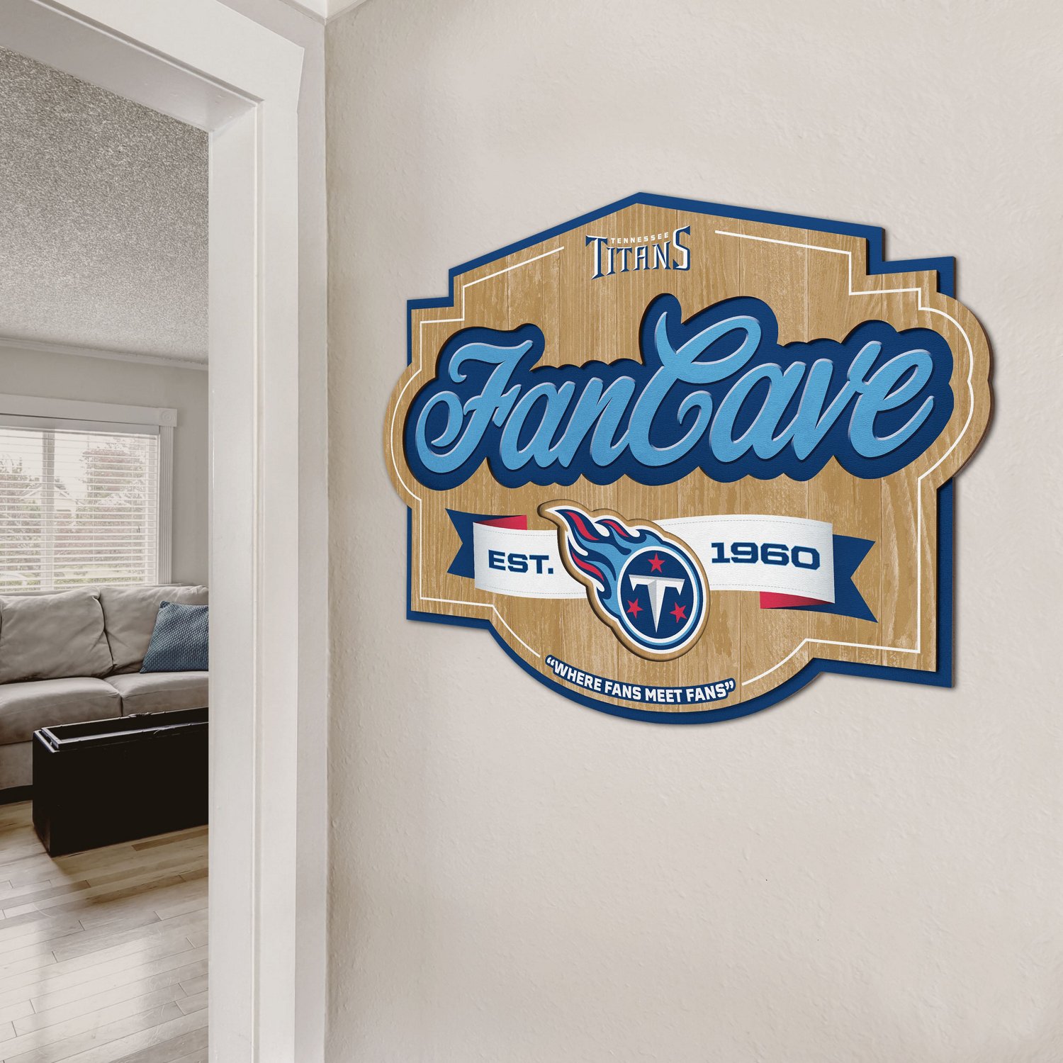 YouTheFan Tennessee Titans Fan Cave Sign