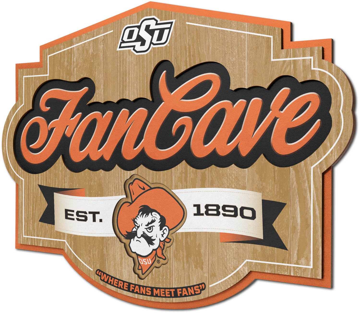 YouTheFan Oklahoma State University Fan Cave Sign