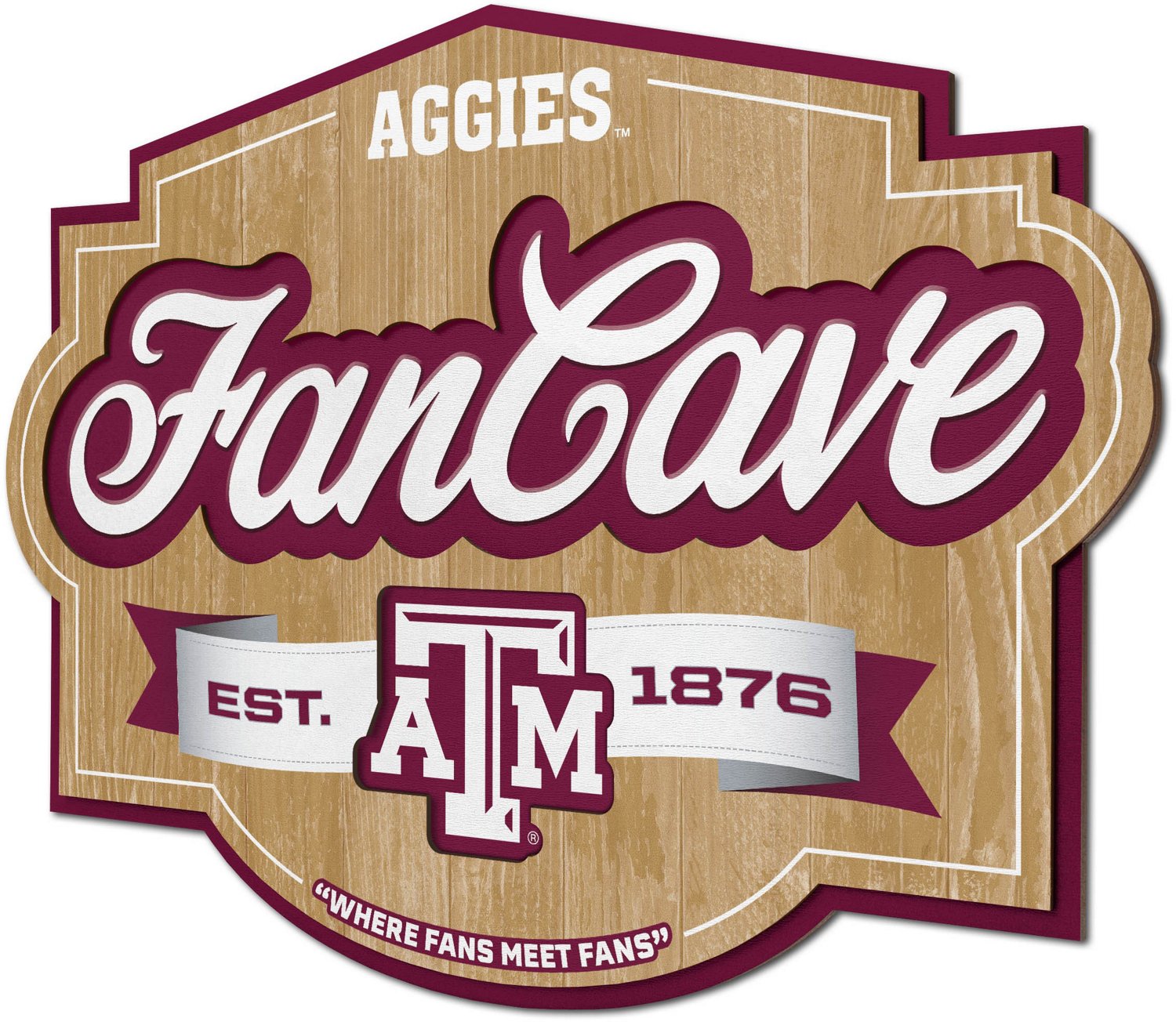 YouTheFan Texas A&M University Fan Cave Sign