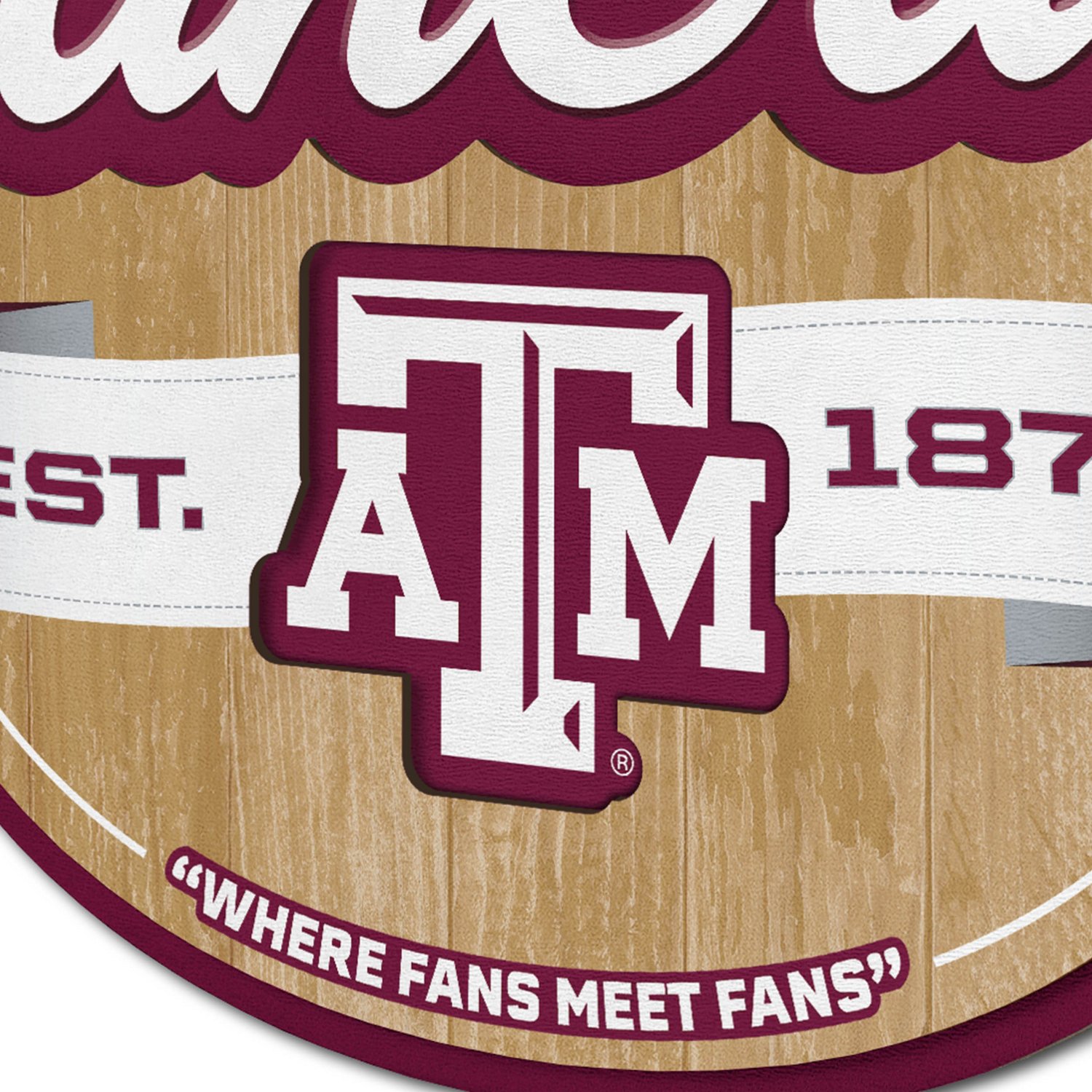 YouTheFan Texas A&M University Fan Cave Sign  - view number 3