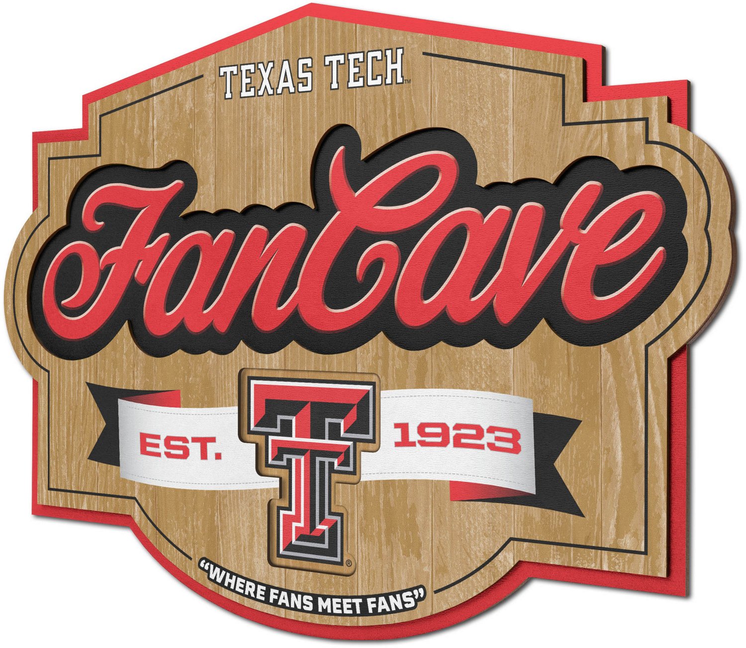 YouTheFan Texas Tech University Fan Cave Sign
