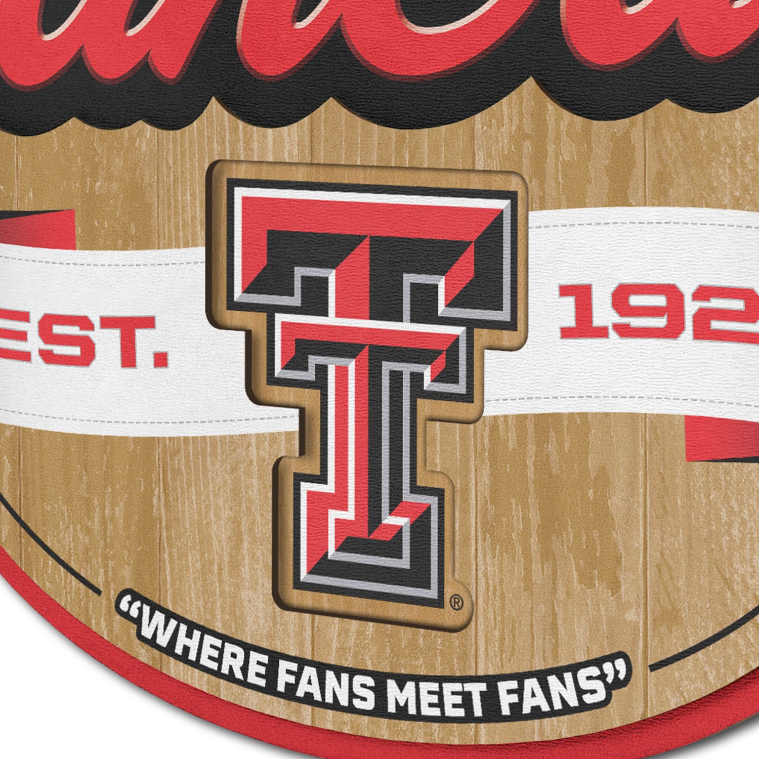 YouTheFan Texas Tech University Fan Cave Sign  - view number 3