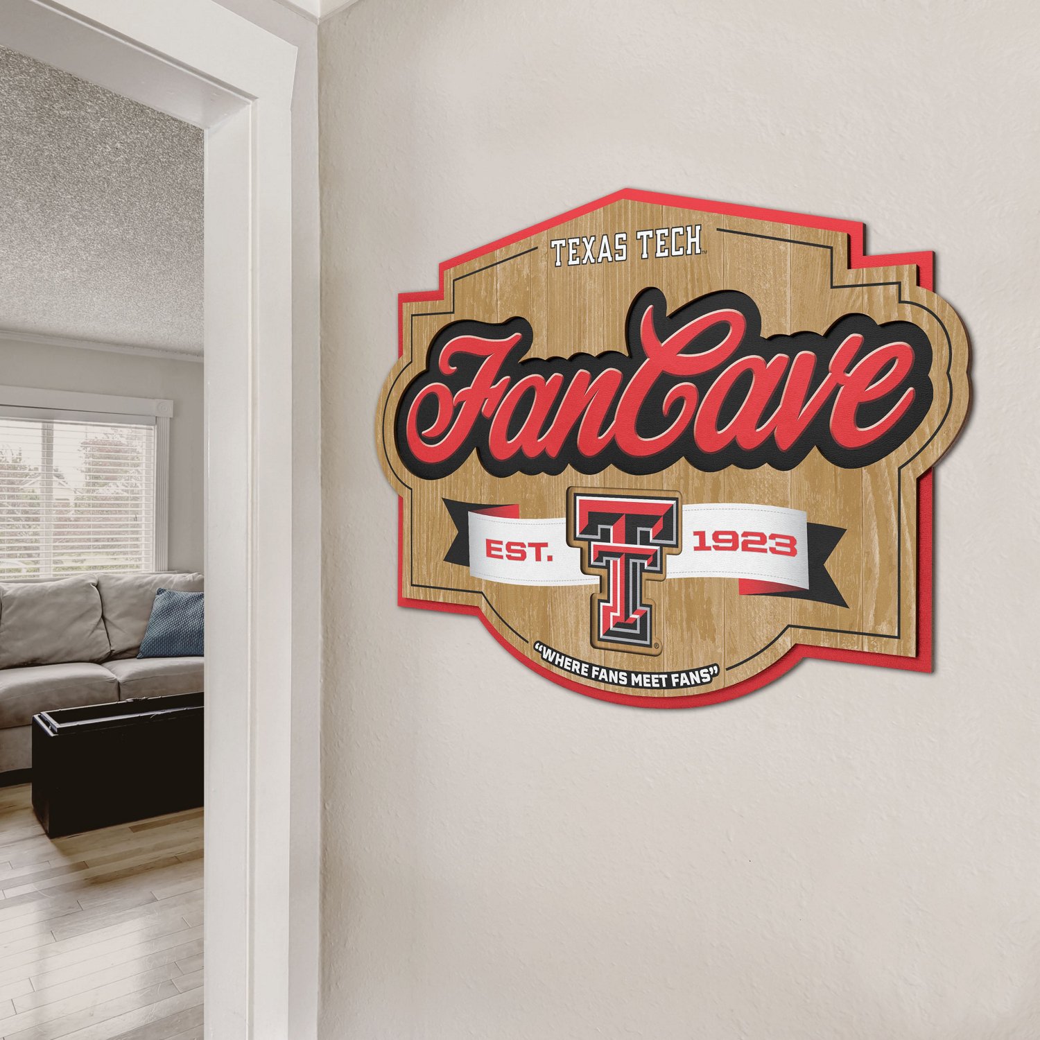 YouTheFan Texas Tech University Fan Cave Sign  - view number 5