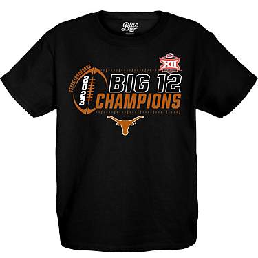 Blue 84 Youth Texas 23 Big XII Football Conference Champs Locker Room Short Sleeve T-Shirt                                      