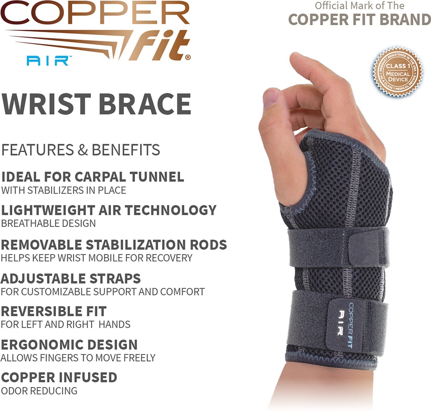 Copper Fit Air Wrist Brace