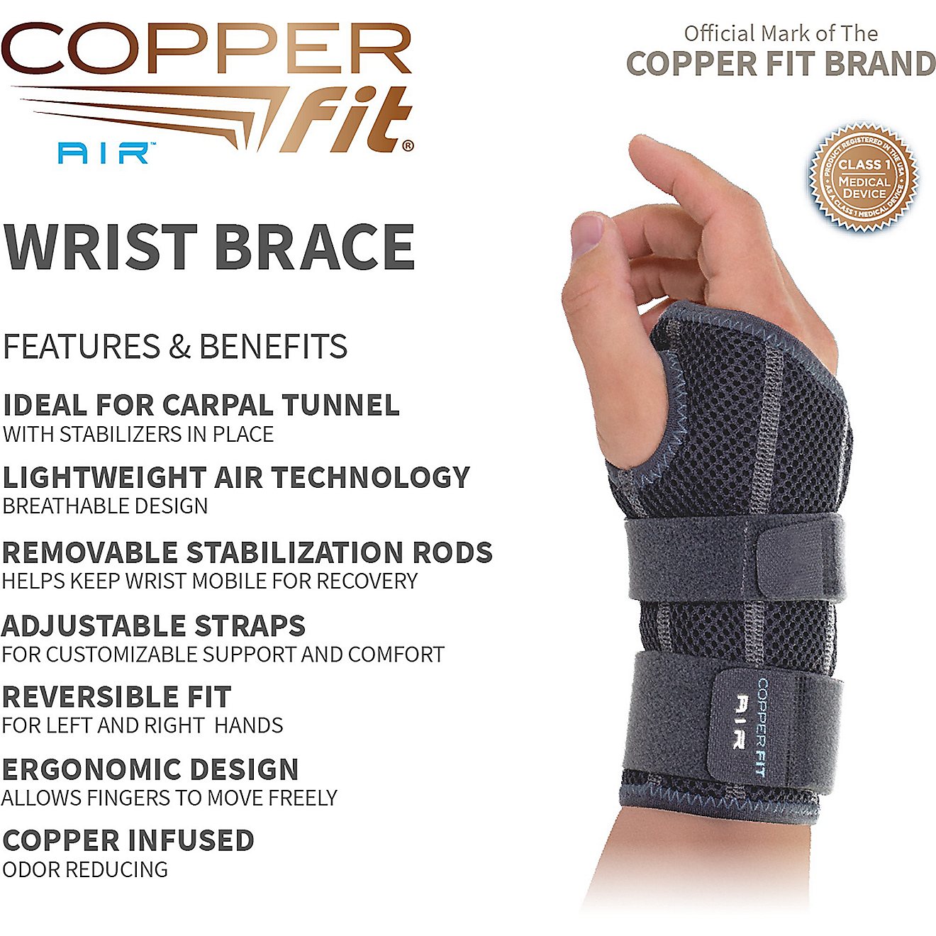 Copper Fit Air Wrist Brace