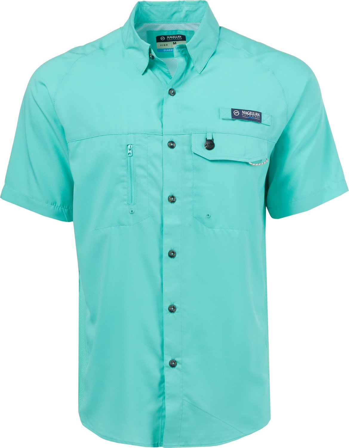 Magellan Outdoors Men's Pro Fish Short Sleeve Fishing Button-Down Shirt ...