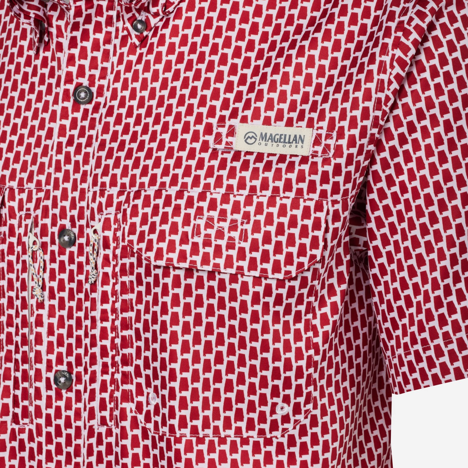 Magellan Outdoors Men's Alabama Local State Print Button-Down Shirt - view number 3