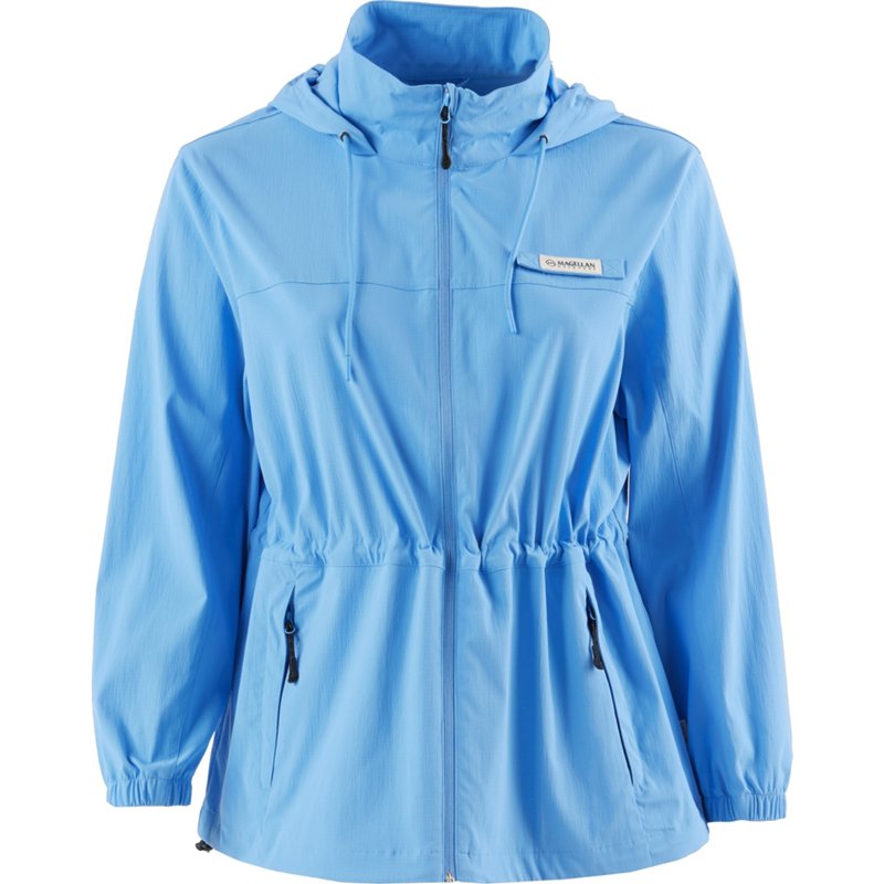 Magellan Outdoors Women's Plus Overcast Windbreaker Fishing Jacket Provence, 1X - Women's Outdoor Long-Sleeve Tops at Academy Sports