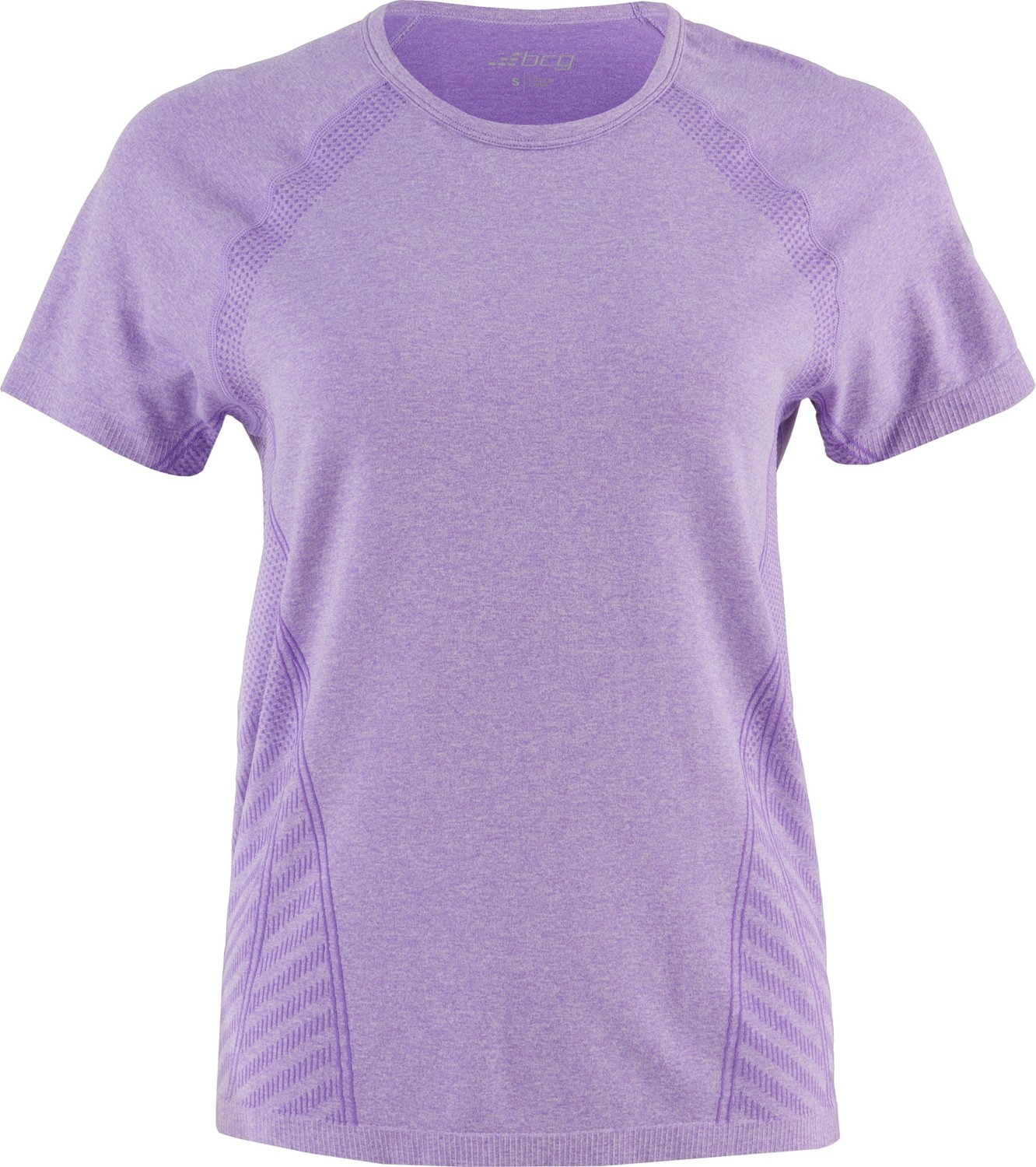 BCG Womens Shirt Medium Purple Long Sleeve Zip Collar Athletic Polyester