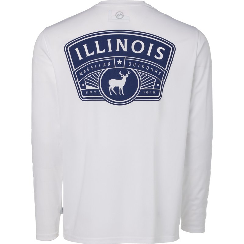 Magellan Outdoors Men's IL Local State GFX Long-Sleeve Shirt White, 3X-Large - Men's Fishing Tops at Academy Sports
