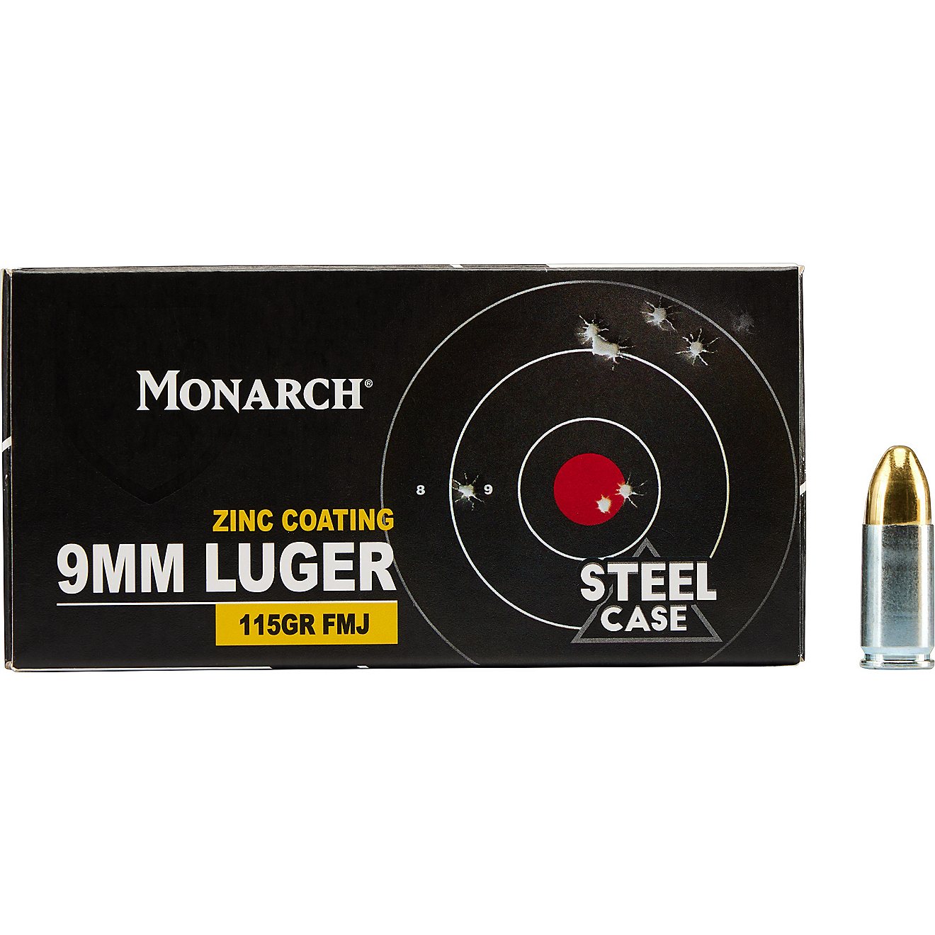 Monarch 9mm Luger FMJ 115 GR Steel Case                                                                                          - view number 2