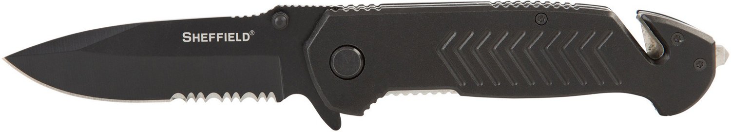 Sheffield Alloy Series Moab 3.5 in Auto Emergency Folding Pocket Knife ...