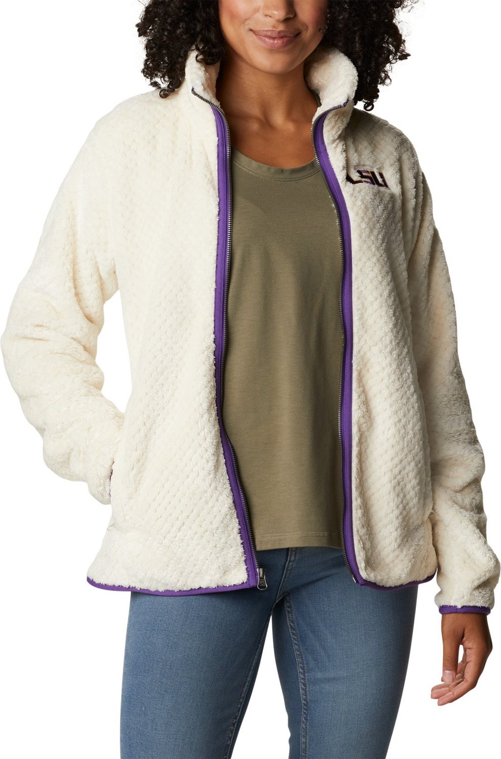 Columbia LSU Tigers Fireside II Sherpa Full-Zip Jacket - view number 5