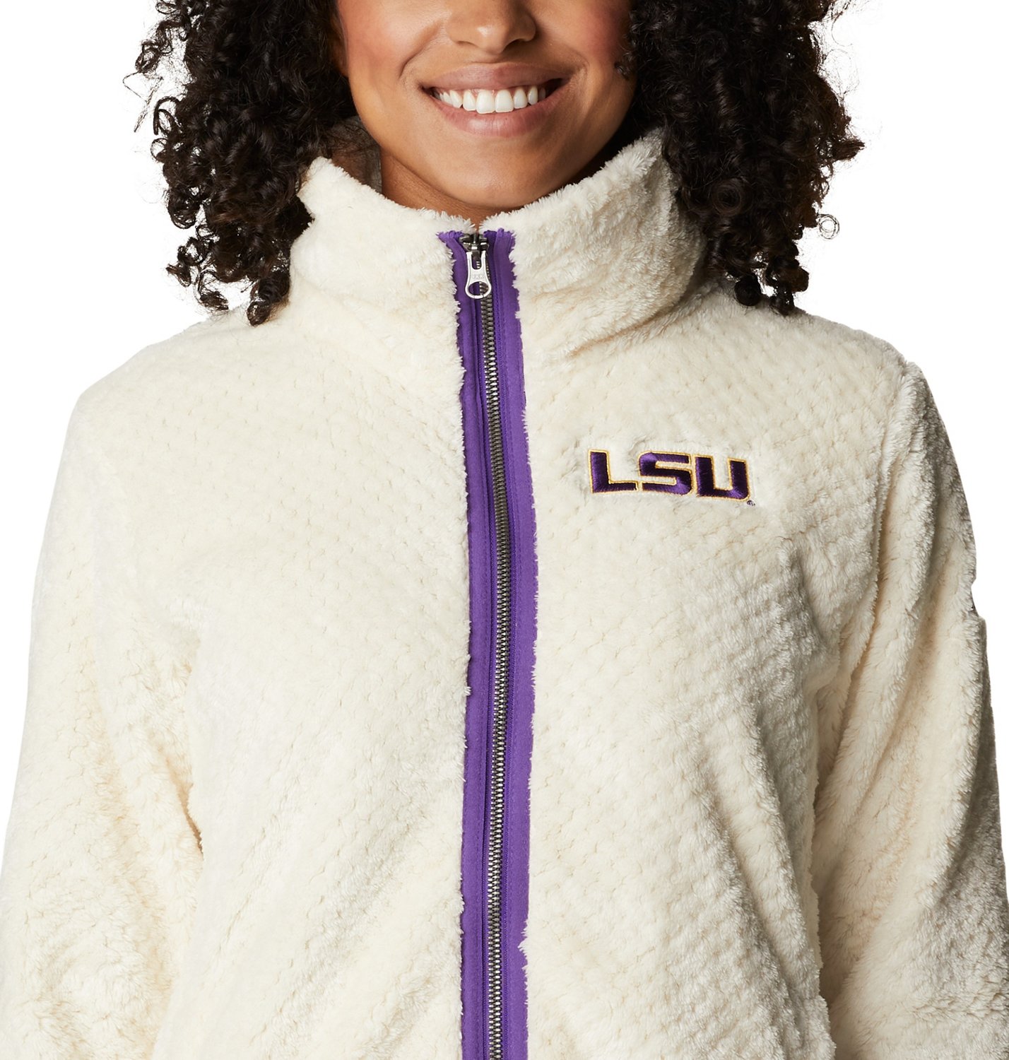 Columbia LSU Tigers Fireside II Sherpa Full Zip Jacket Academy