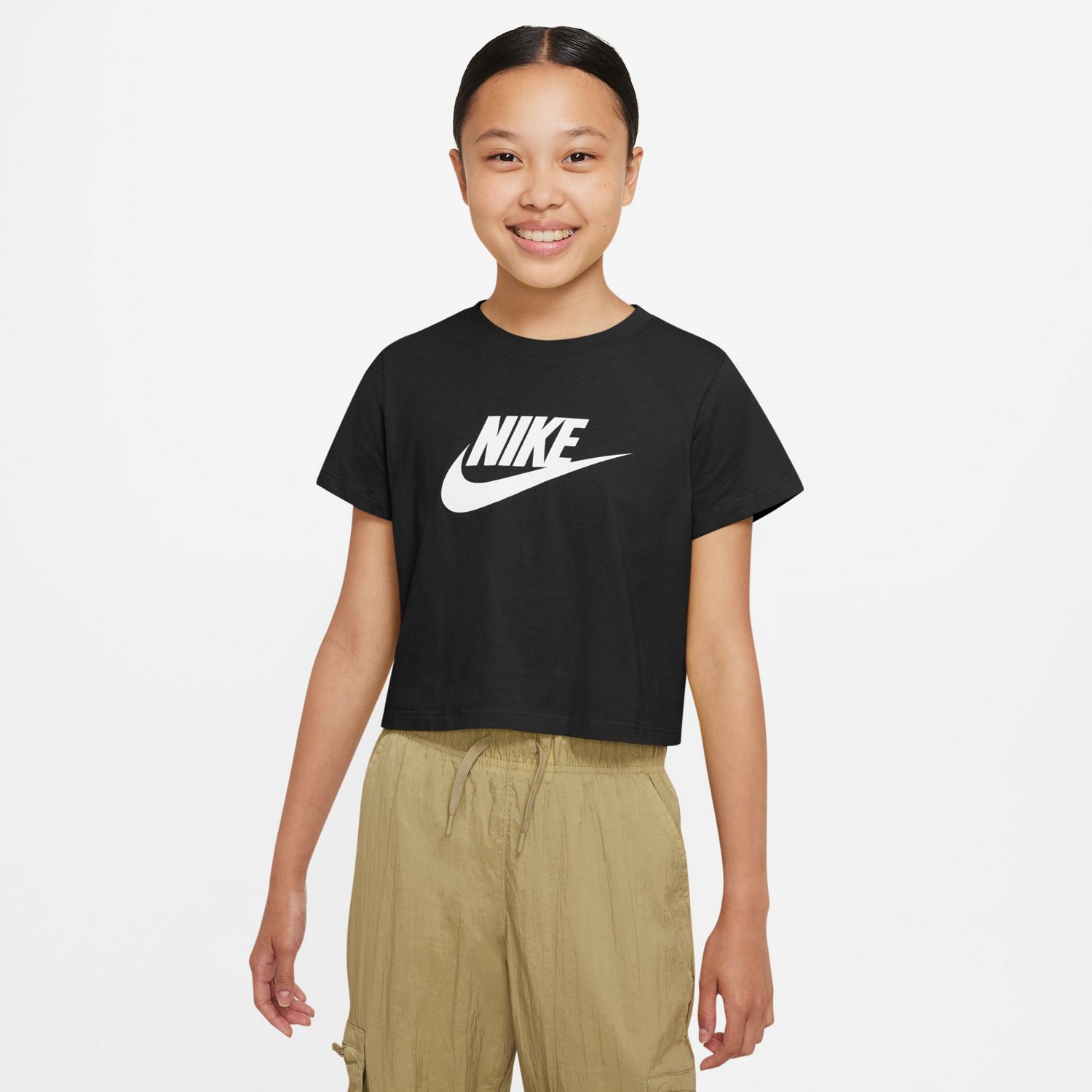 Nike Girls' Sportswear Futura Crop T-shirt | Academy