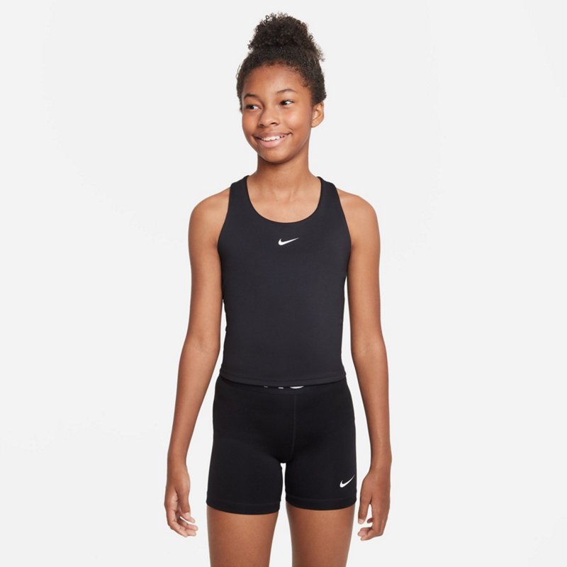 Nike Girls' DF Swoosh Tank Sports Bra Black, X-Large - Girl's Bodywear at Academy Sports