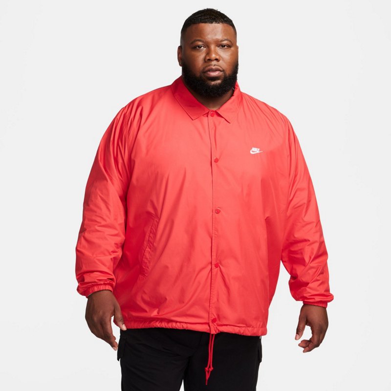 Nike Men's Club Coaches Jacket Red/White, X-Large - Men's Athletic Jackets at Academy Sports