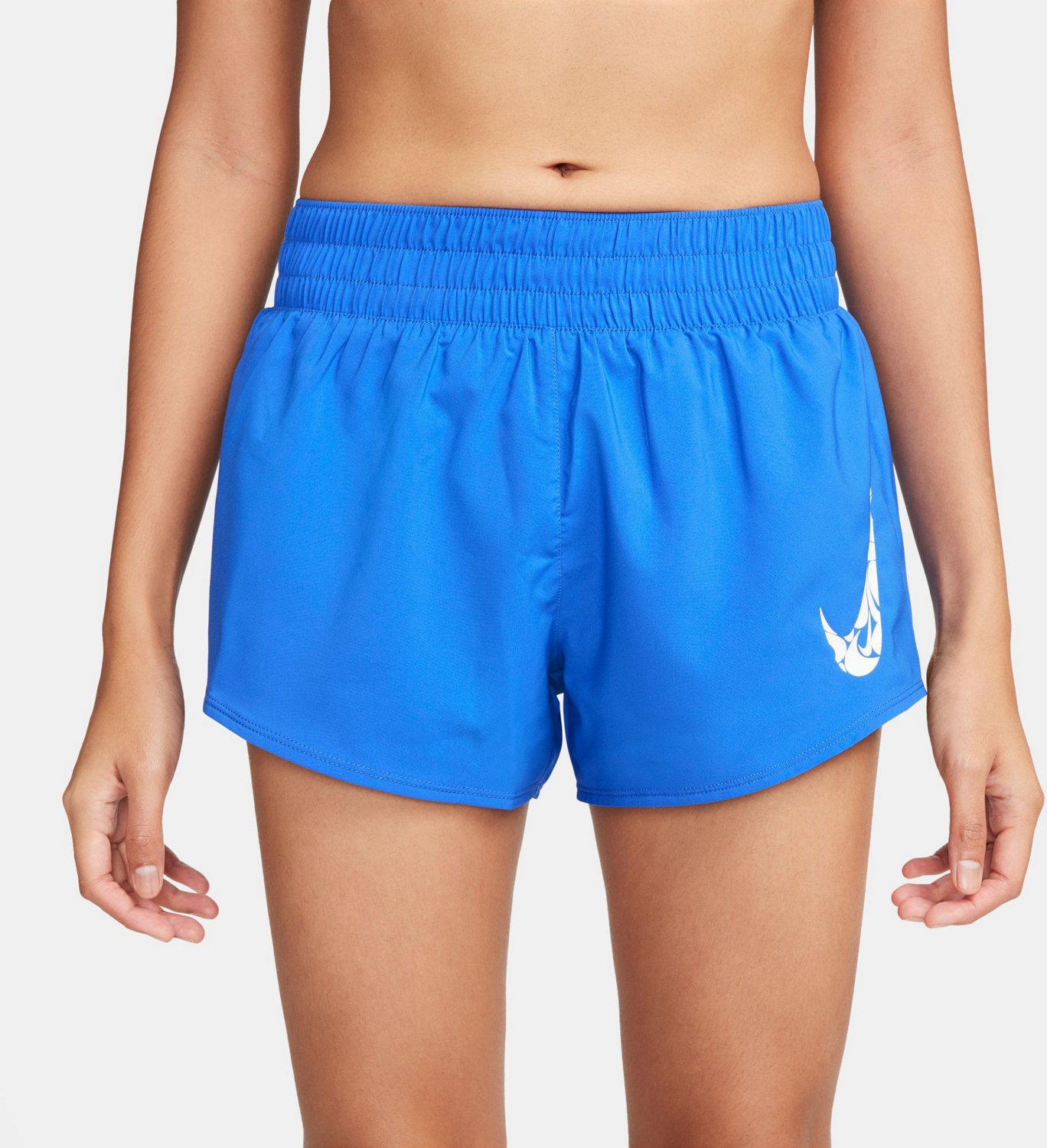 Nike Women's NK One Swoosh HBR Dri-FIT Mid-Rise Brief-Lined Shorts