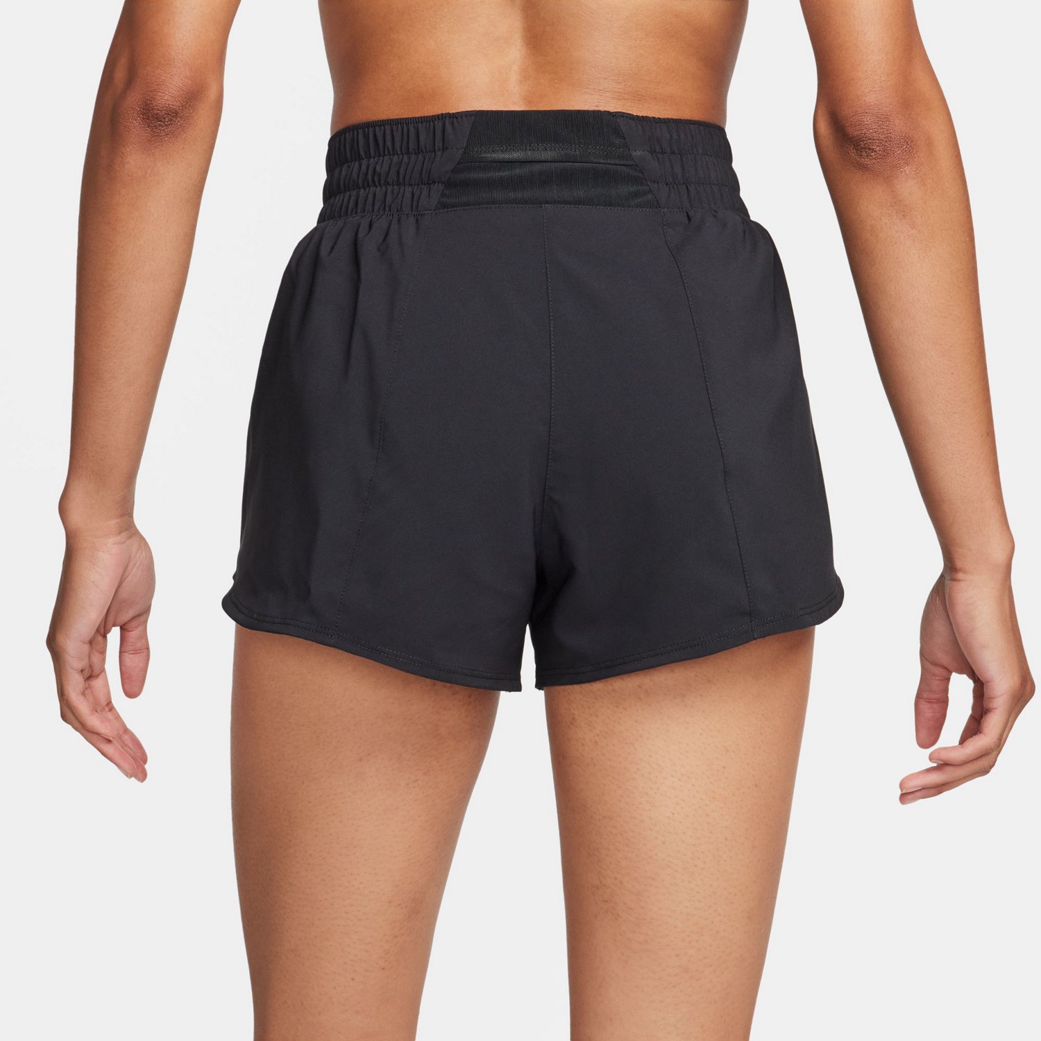 Nike Women's NK One Swoosh HBR Dri-FIT Mid-Rise Brief-Lined Shorts - view number 2