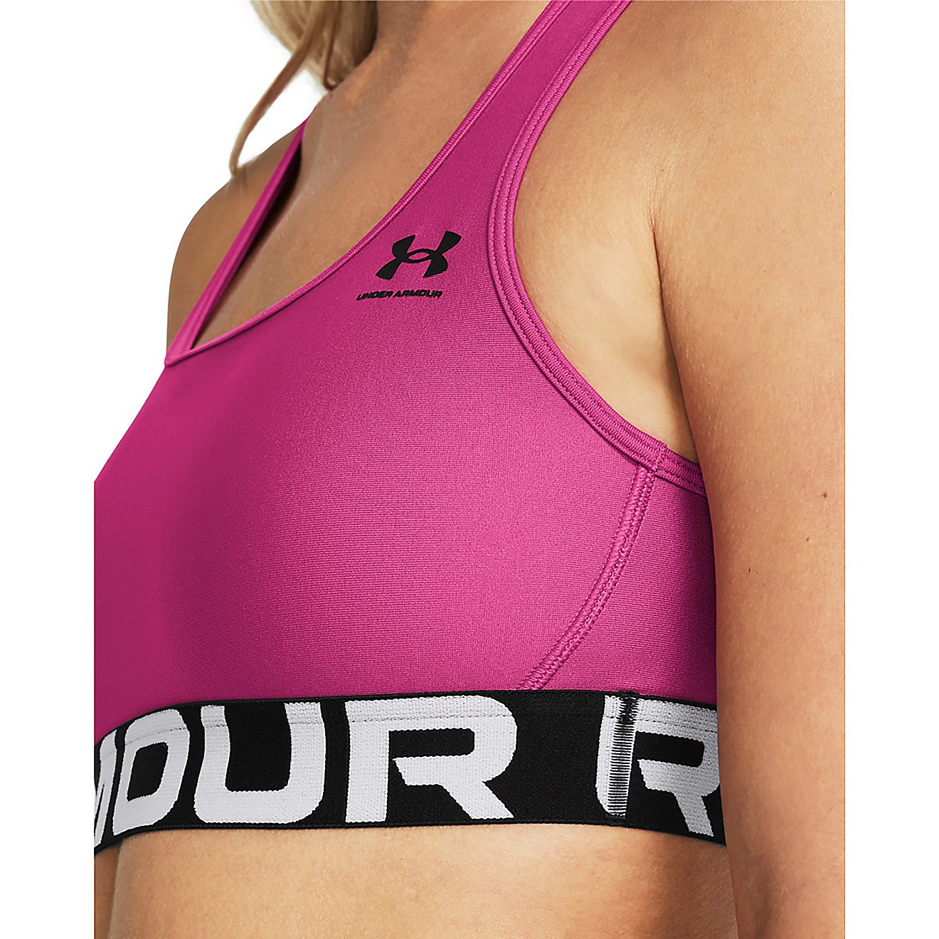 Under Armour Women's HeatGear Authentics Mid Branded Sports Bra                                                                  - view number 3