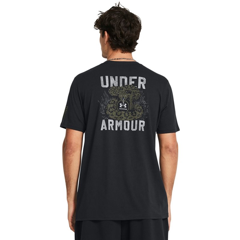 Under Armour Men's Freedom Mission Made Short Sleeve Shirt Black/Marine Od Green, X-Large - Mns Outdoor Graphic Tee at Academy Sports