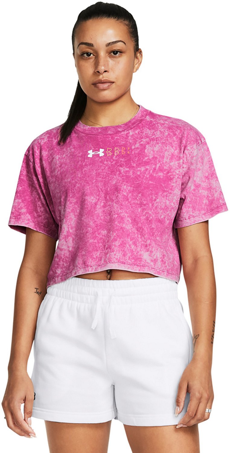 Under Armour Women’s Wash Logo Repeat Cropped Graphic T-shirt - view number 1