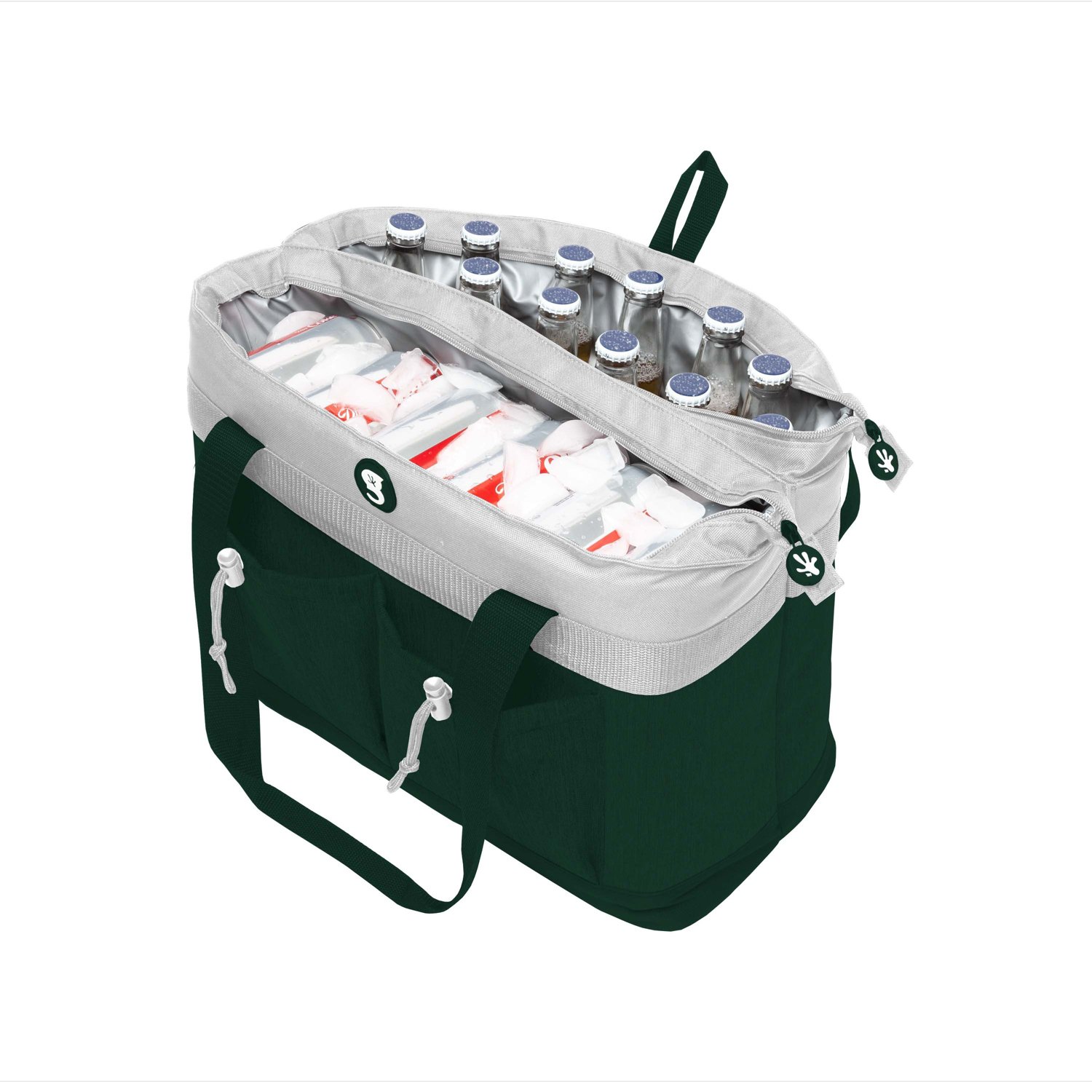 Geckobrands 2 Compartment 40 Can Tote Cooler - view number 3
