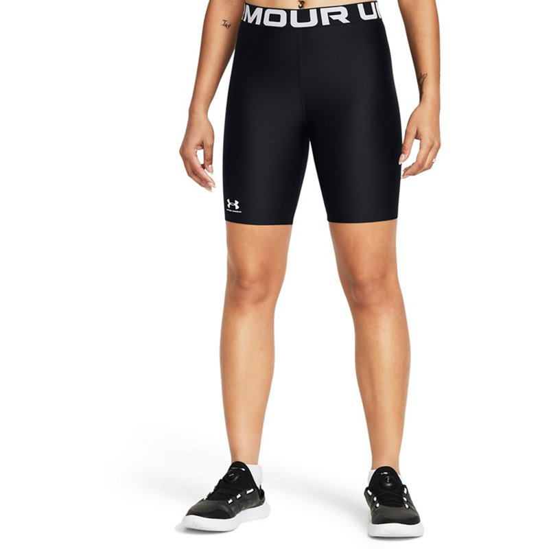 Under Armour HeatGear 8″ Shorts for Ladies - Black/White