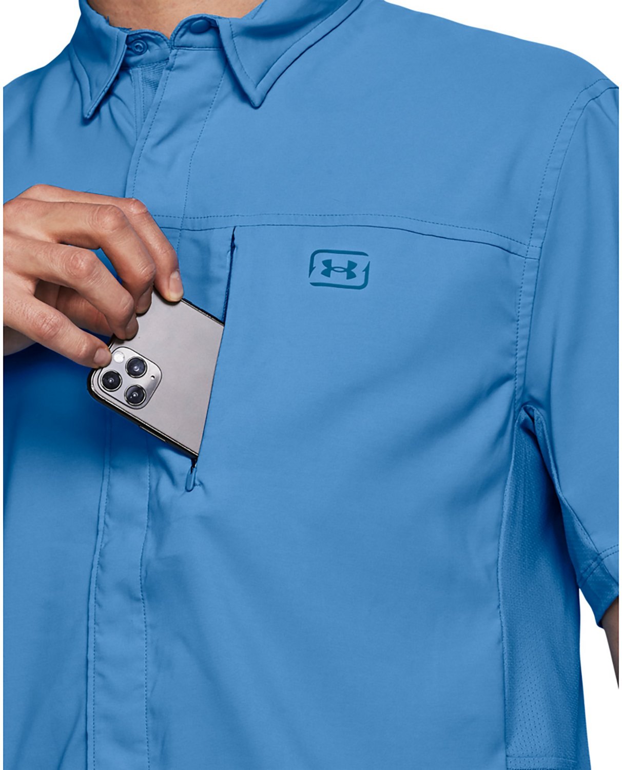 Under armour short sleeve button up sales