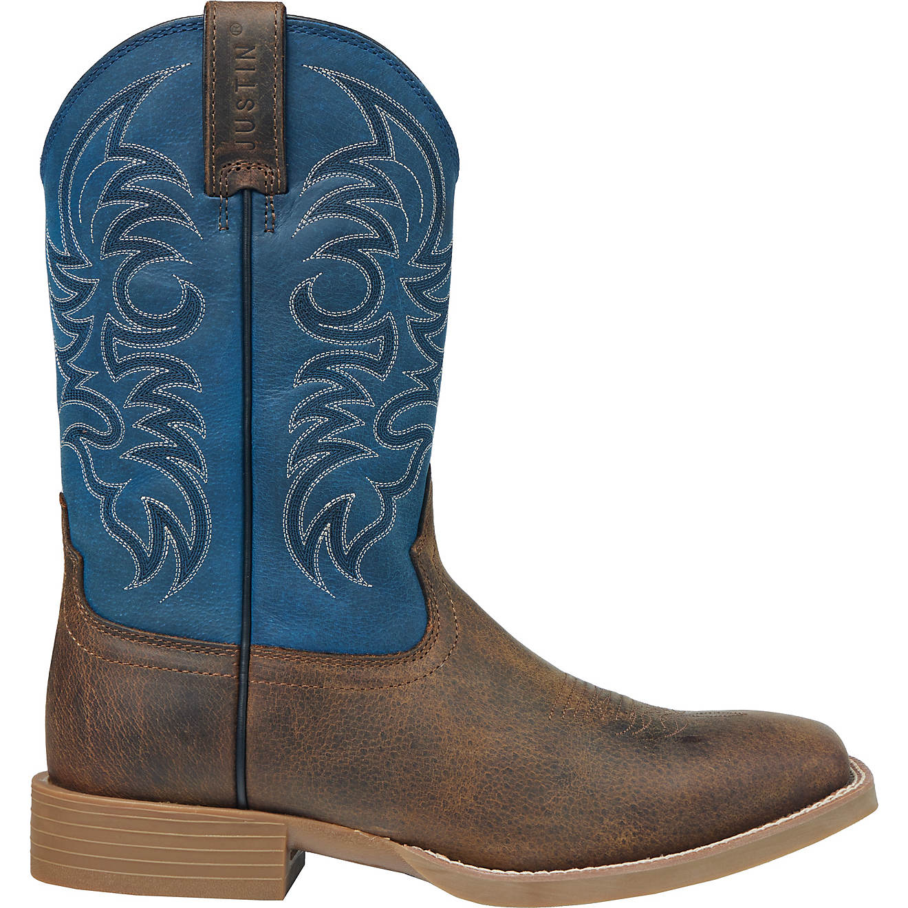 Justin Men's Canter Blue Square Toe Western Boots                                                                                - view number 1