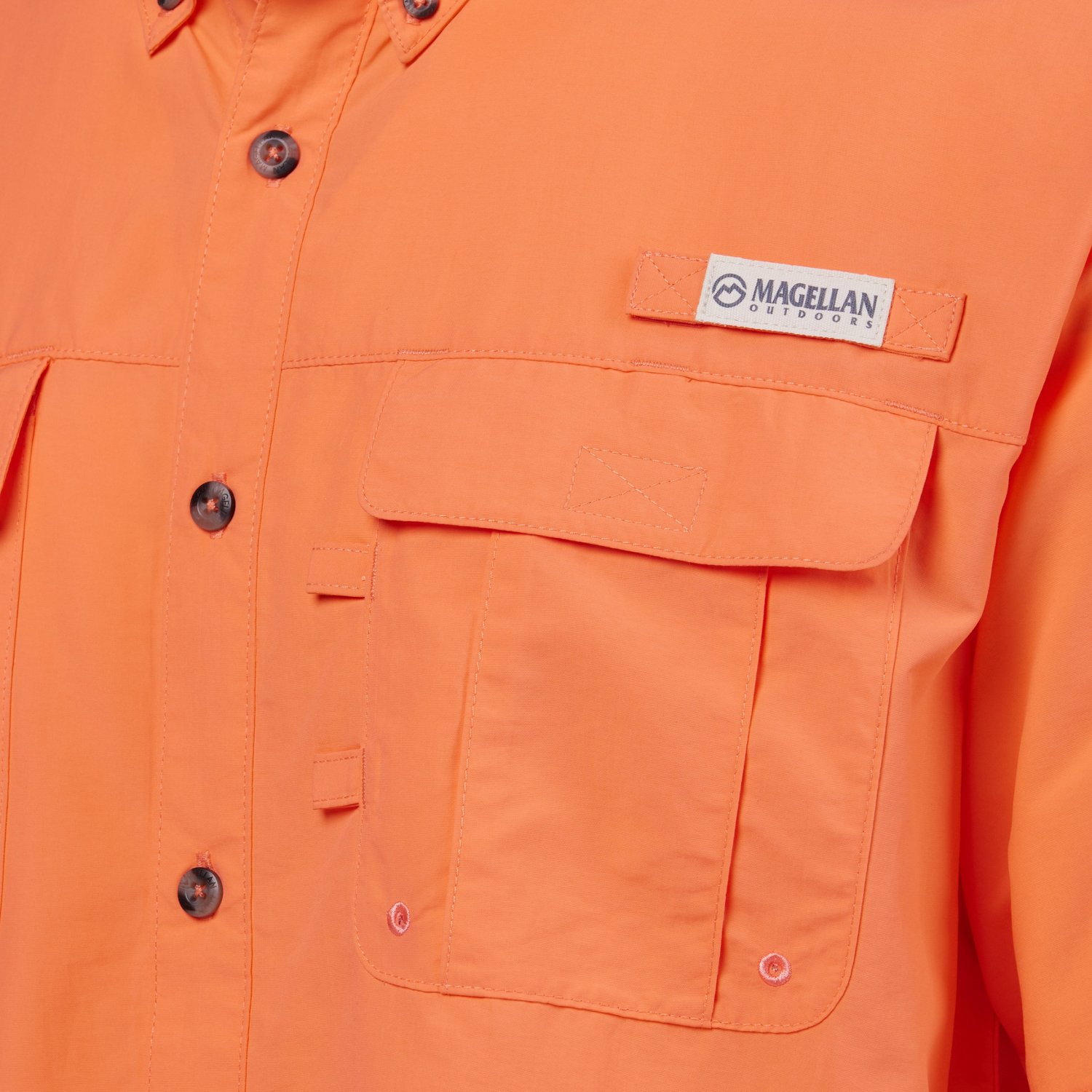 Magellan Outdoors Men's Laguna Madre Solid Short Sleeve Fishing Shirt                                                            - view number 3