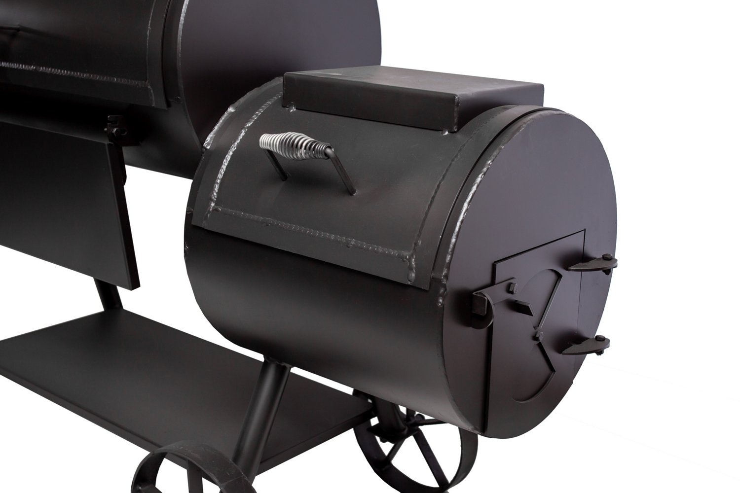 Old Country BBQ Pits Brazos Loaded 35 Offset Charcoal Smoker w/ Counterweight - OC20X60L