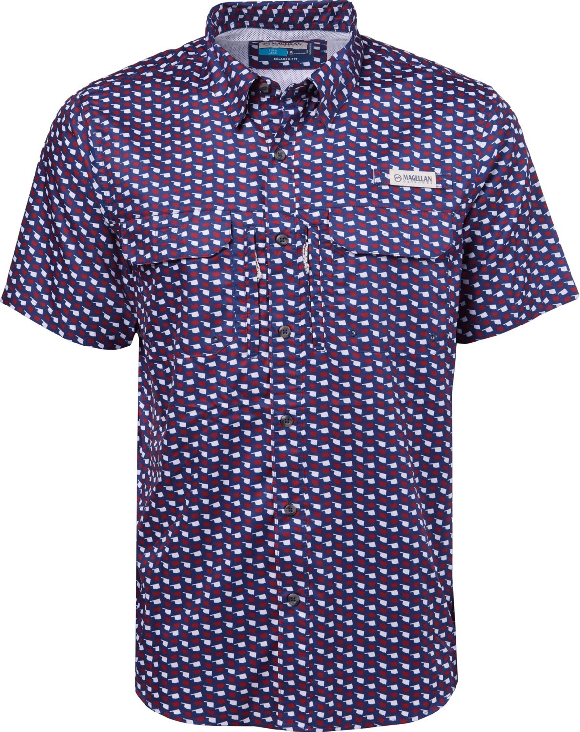 Magellan Outdoors Men's Oklahoma Local State Print Shirt - view number 1