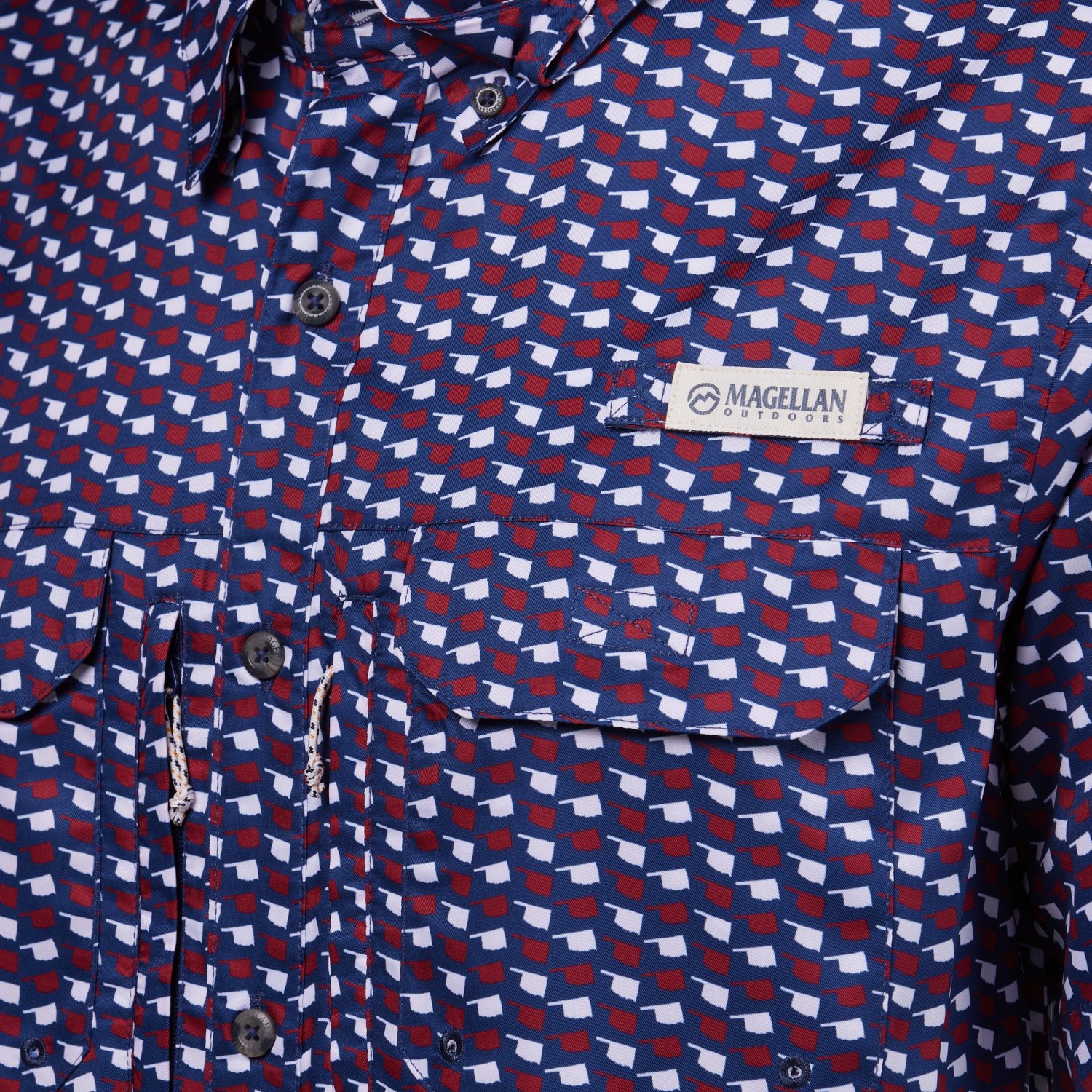 Magellan Outdoors Men's Oklahoma Local State Print Shirt - view number 3