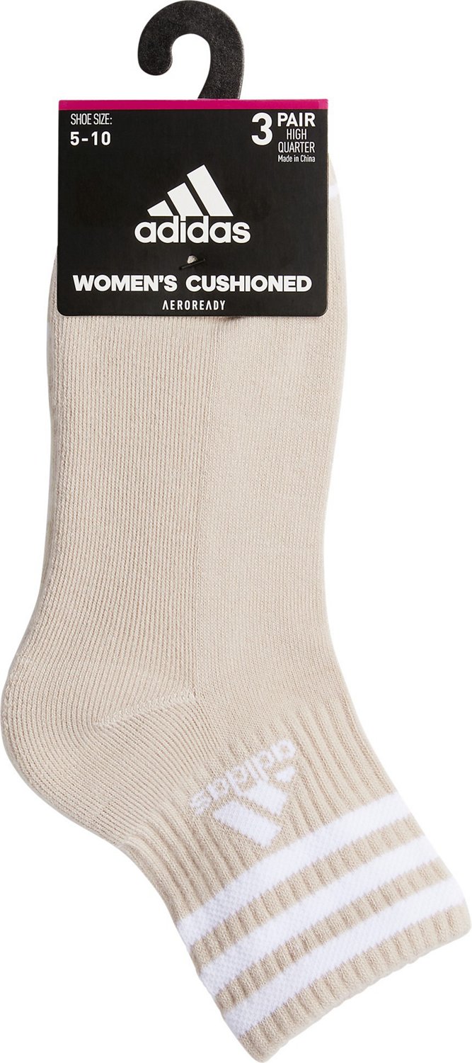 adidas Women's Cushioned 3-Stripe High Quarter Socks 3-Pack - view number 5