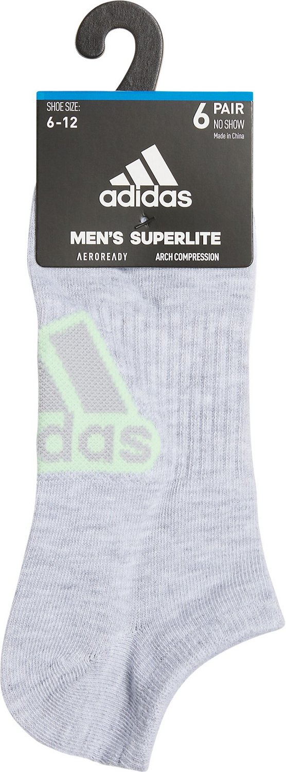 adidas Men's Superlite Classic Athletic No Show Socks - view number 5