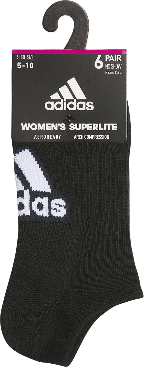 adidas Women's Superlite Classic Athletic No Show Socks - view number 5