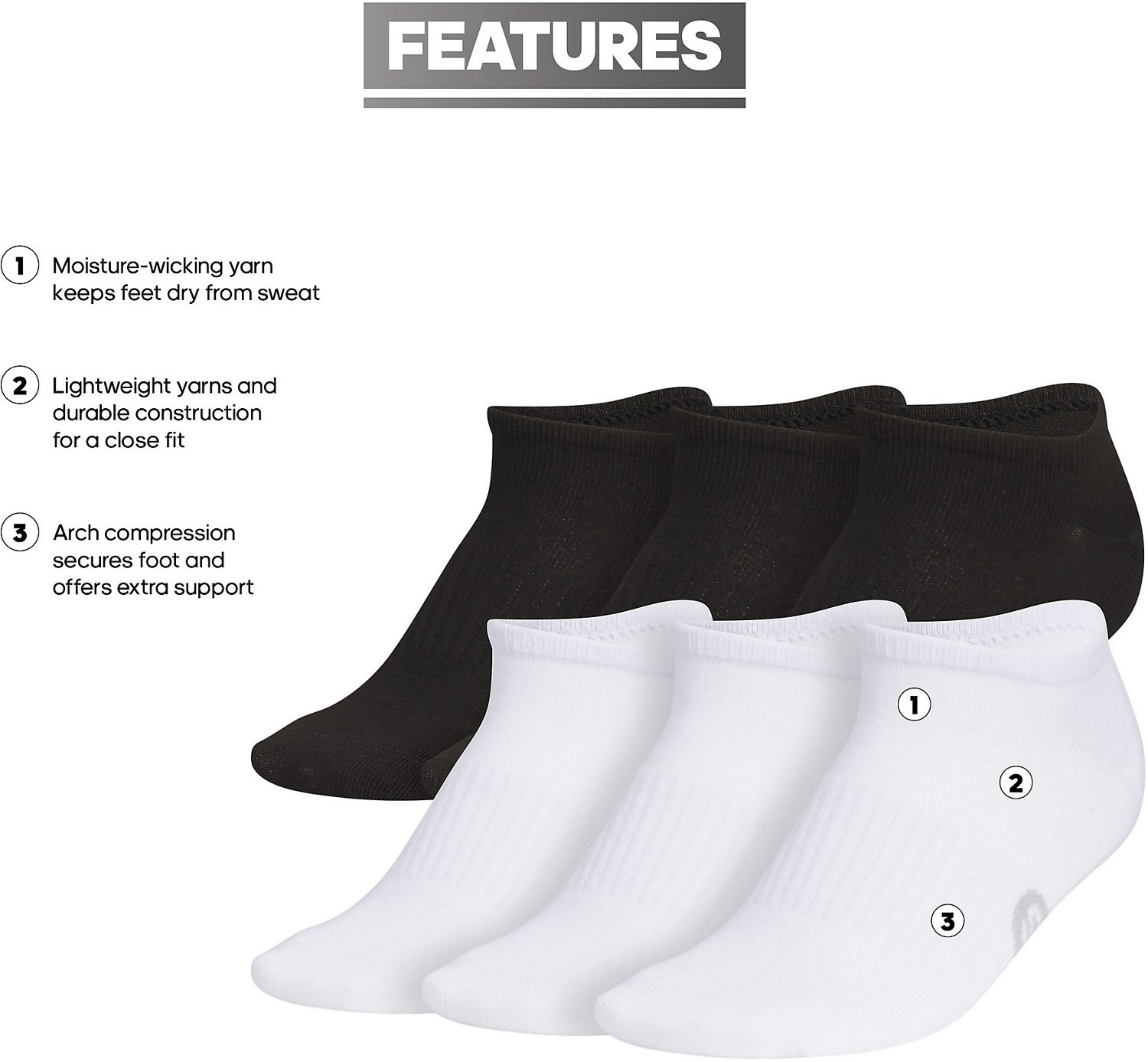 adidas Women's Superlite Classic Athletic No Show Socks - view number 6