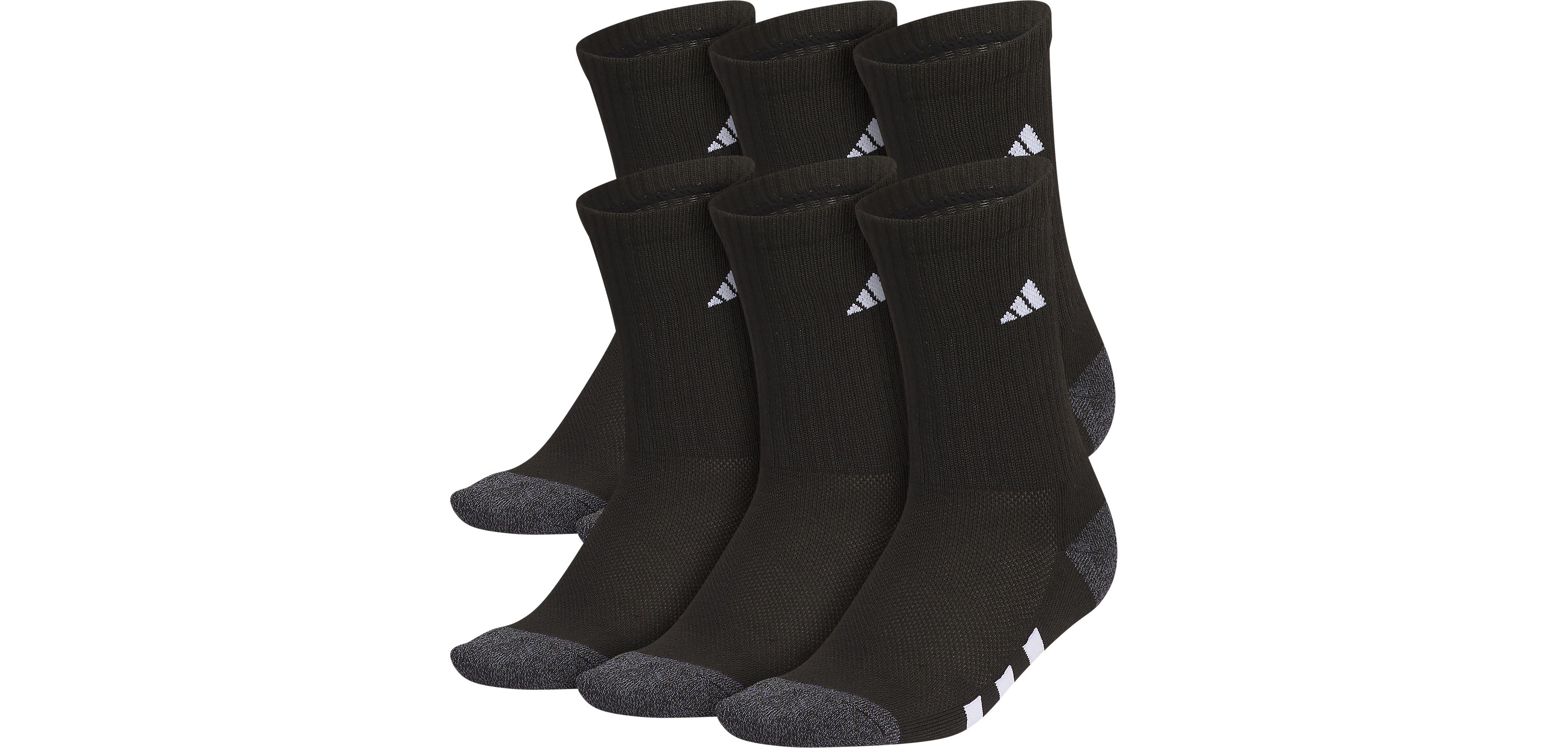adidas Youth Cushioned Crew Socks 6 Pack