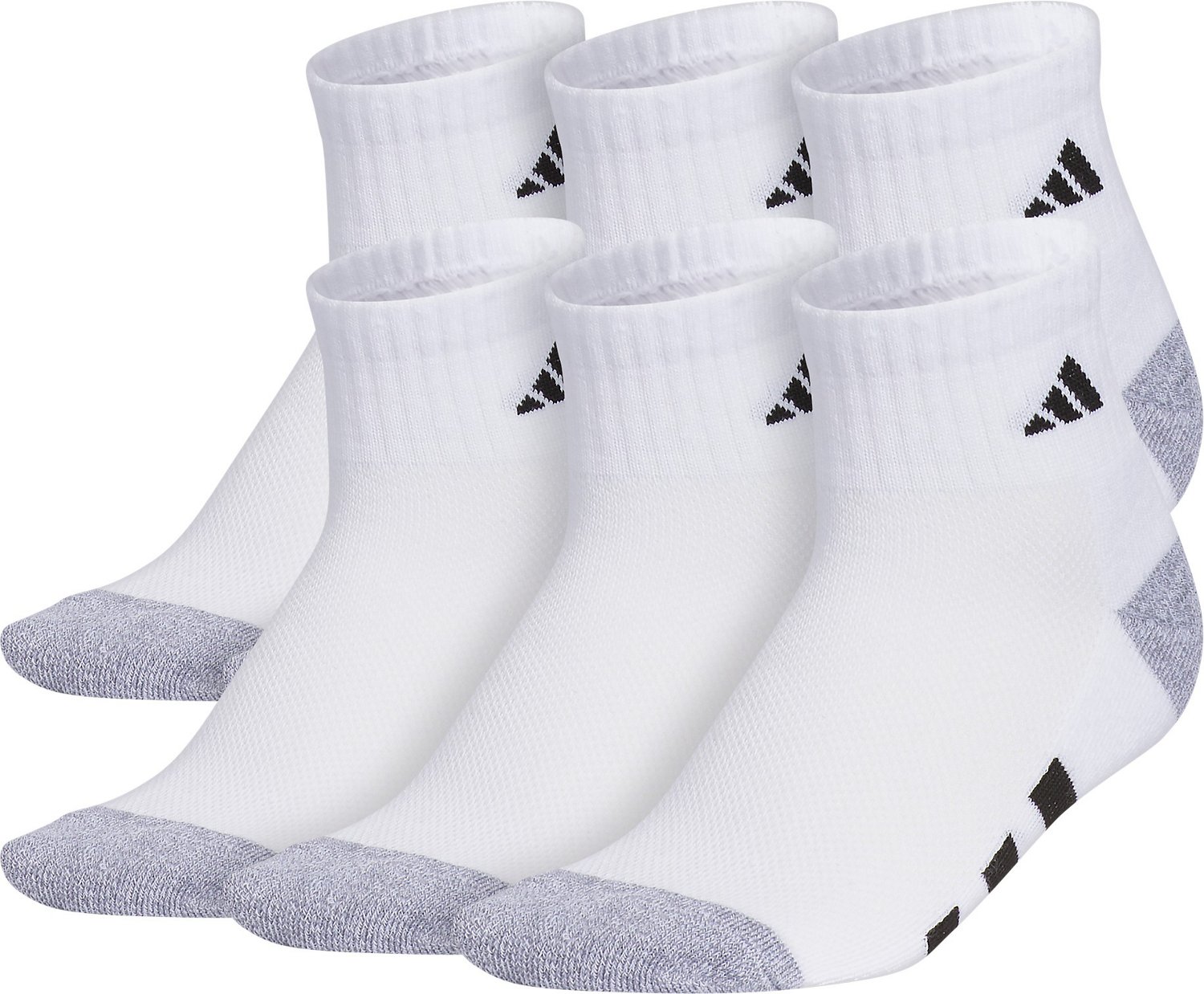 adidas Youth Cushioned Quarter Socks 6 Pack