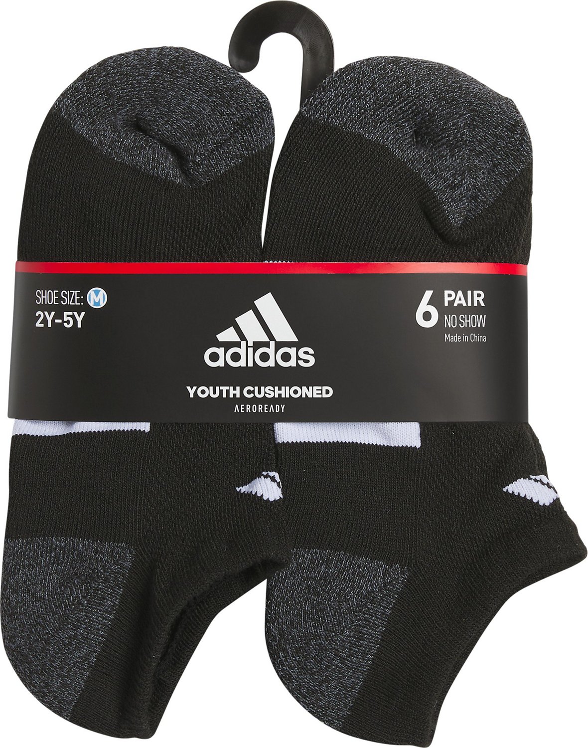 adidas Youth Cushioned No Show Socks 6 Pack                                                                                      - view number 5