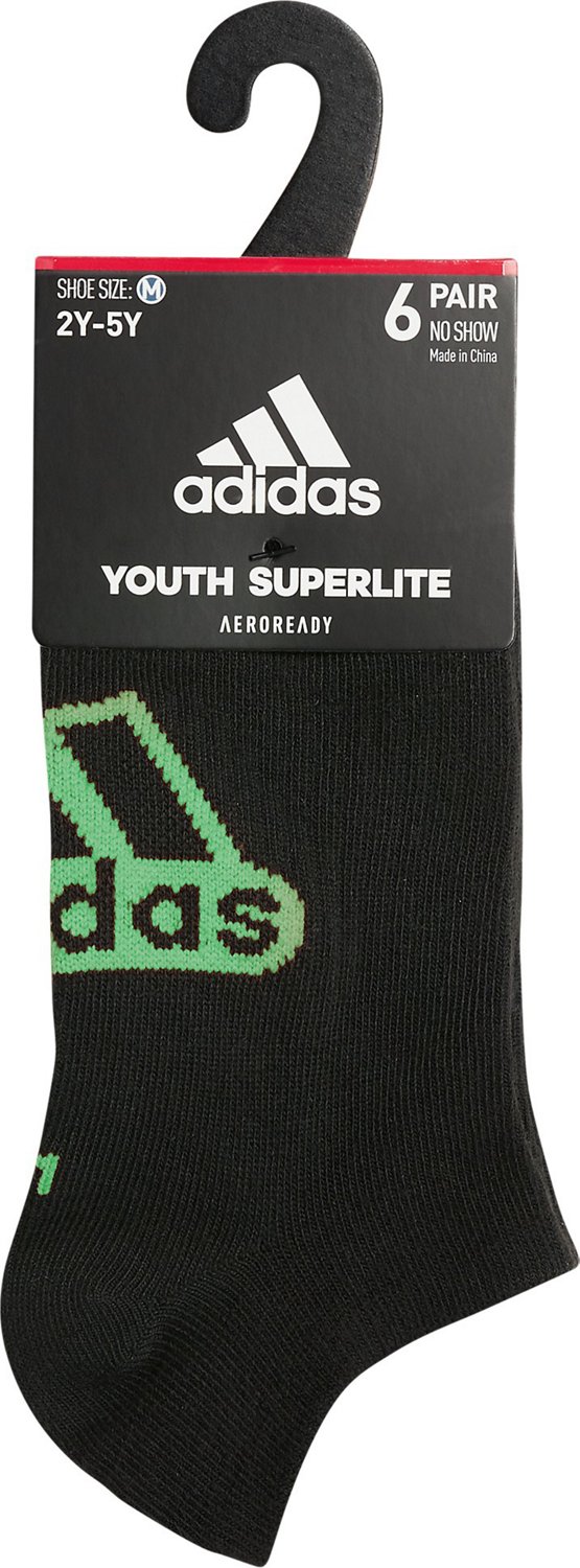 adidas Girls' Superlite Classic No Show Socks 6 Pack - view number 5