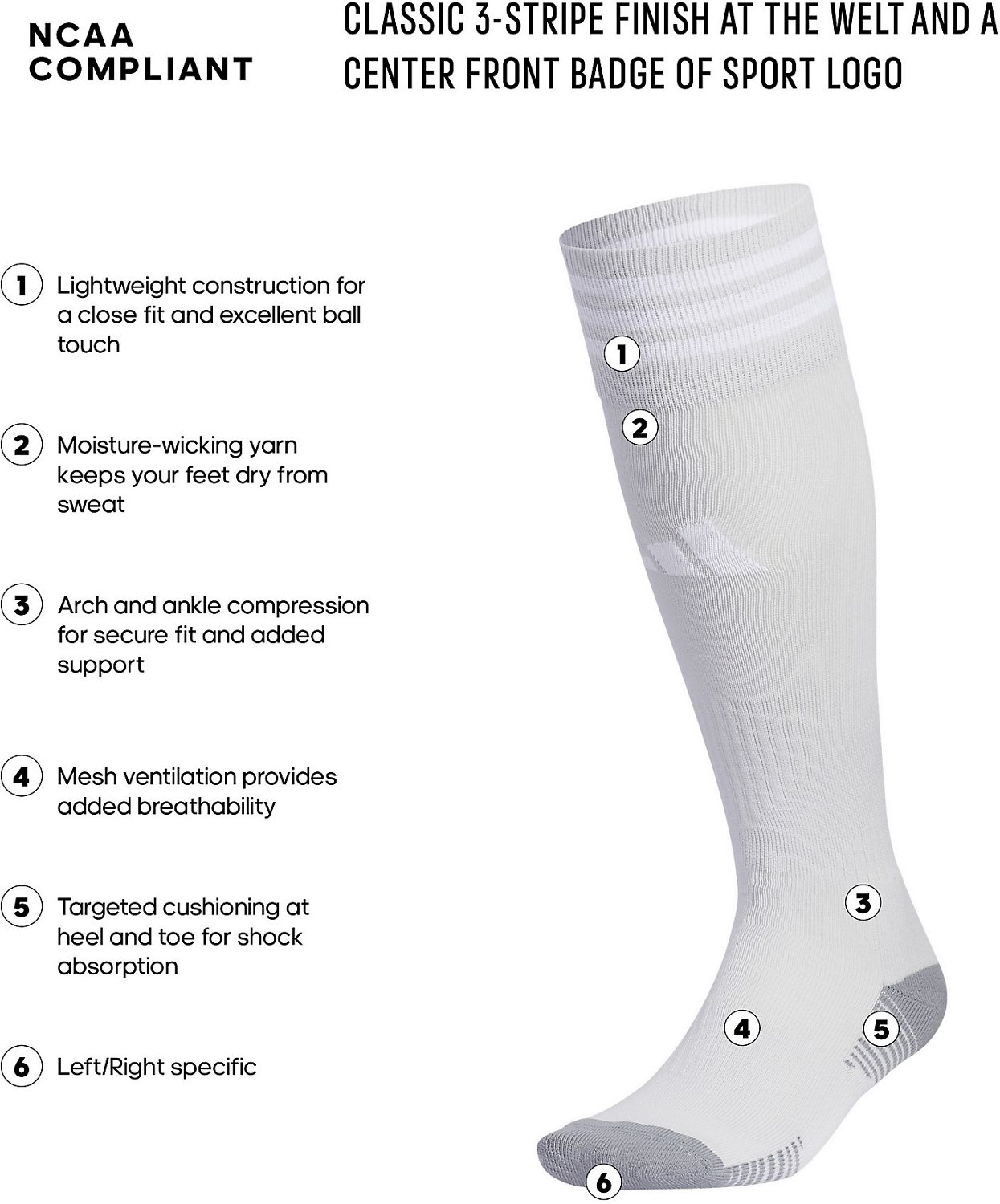 adidas Men's Copa Zone Cushion 5 Over-The-Calf Soccer Socks - view number 6