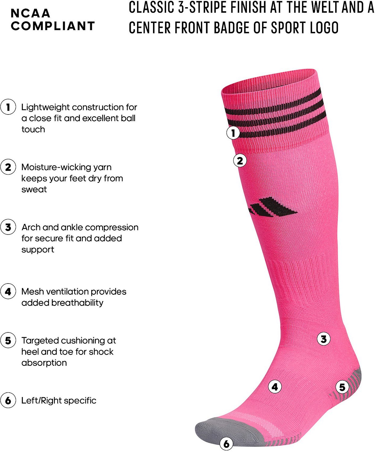 adidas Men's Copa Zone Cushion 5 Over-The-Calf Soccer Socks - view number 6